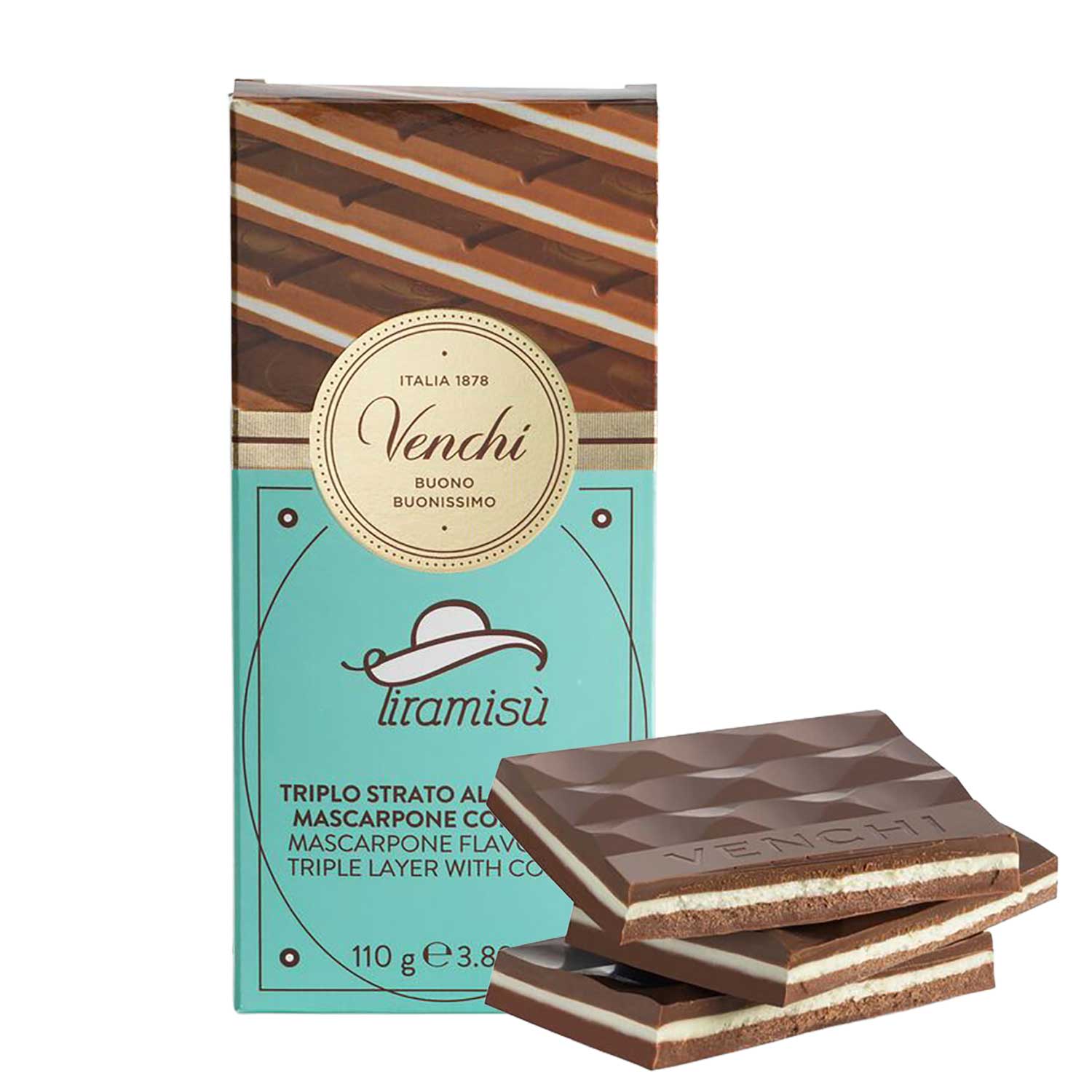 Venchi Dunkle Schokolade - Tiramisu, 110 g