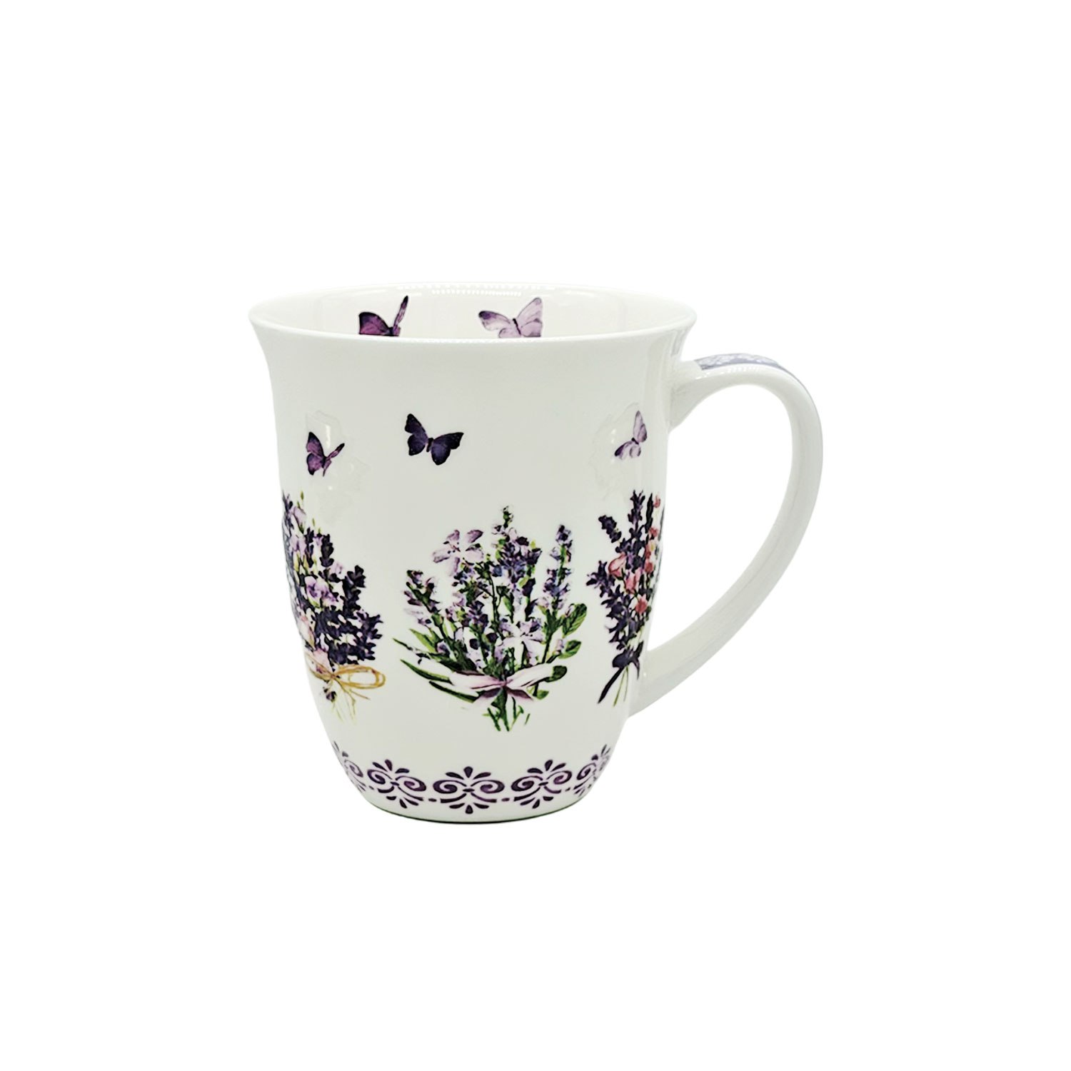 Porzellanbecher „Lovely Lavender“ – Fine Bone China Tasse 400 ml mit Lavendel-Motiv Porzellanbecher „Lovely Lavender“ – Fine Bone China Tasse 400 ml mit Lavendel-Motiv