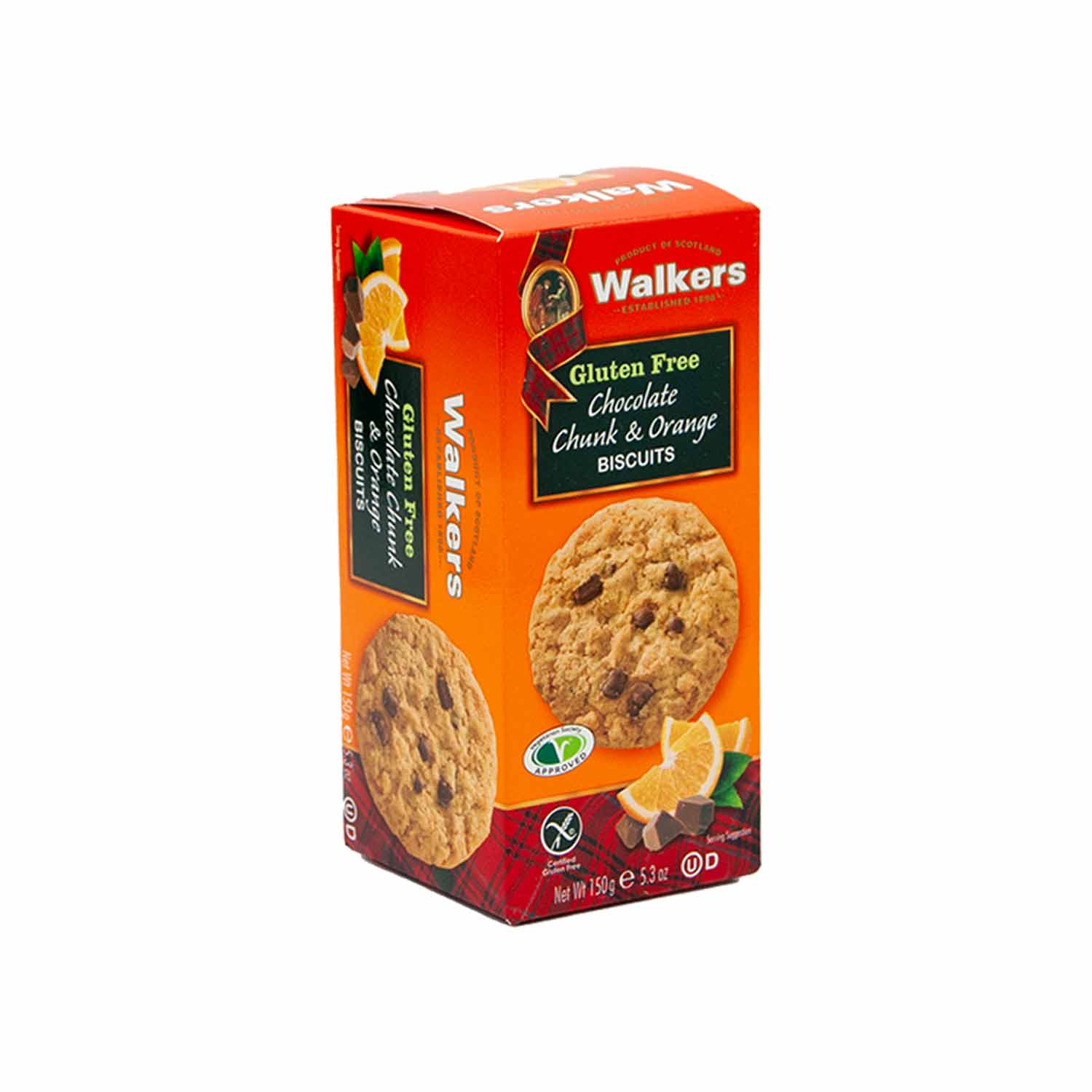 Walkers Chocolate Chunk & orange Biscuits – Glutenfrei, 150g