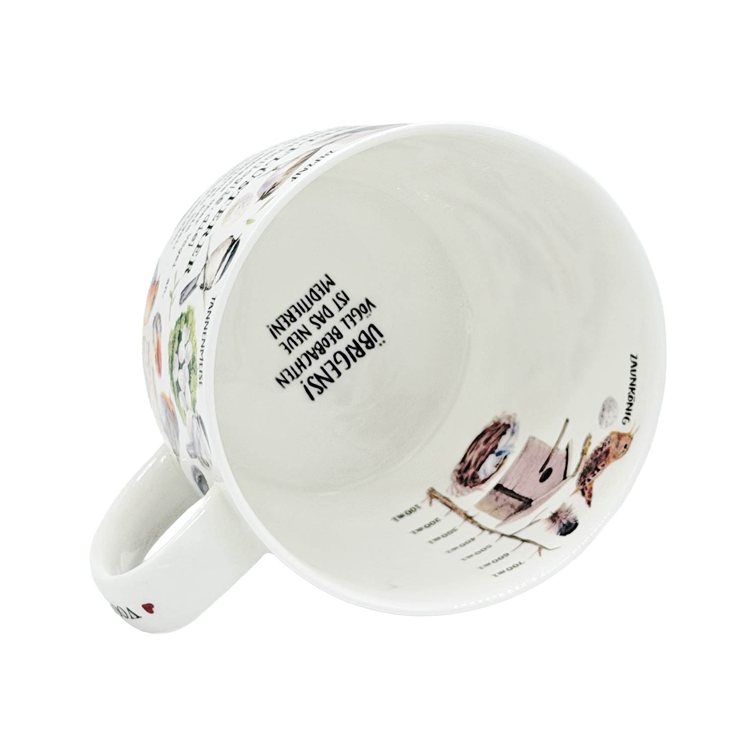 Jumbo Teebecher „Vogelgeflüster“ – Fine Bone China, 700 ml