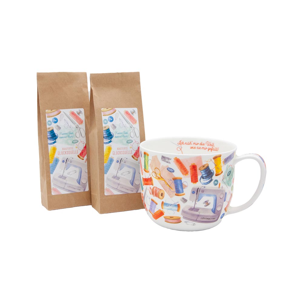 Jumbo-Teetasse „Nadel & Faden”, 700 ml