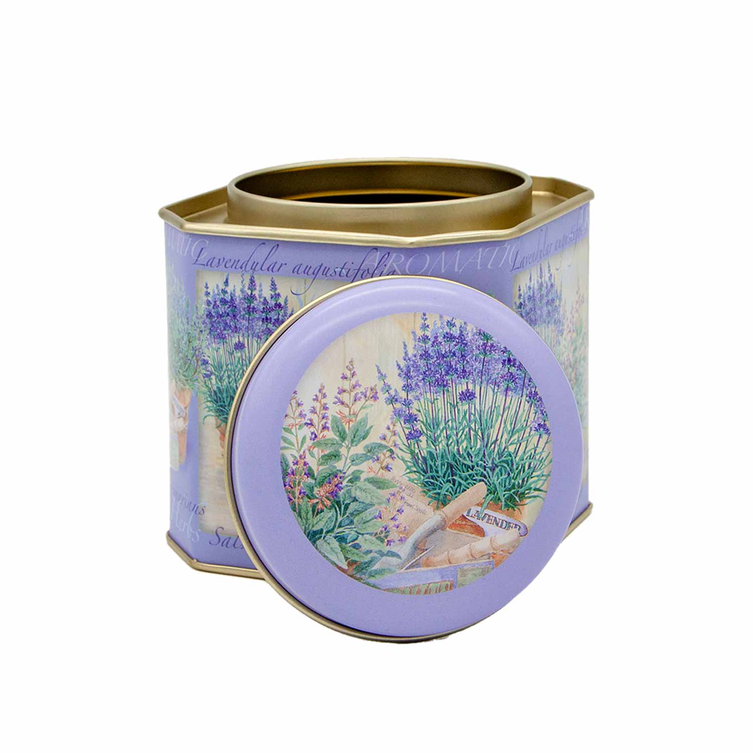 Teedose „Rosmarin & Lavendel“ mit Stülpdeckel, ca. 200 g