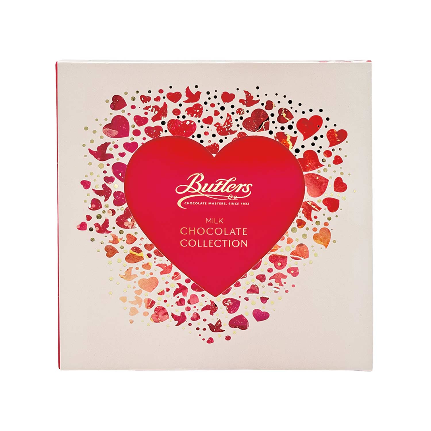 Butlers Chocolates Herzmotiv-Box – Vollmilchschokoladen-Collection, 240 g