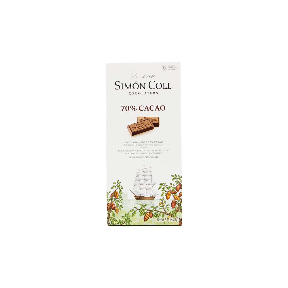 Simon Coll - dunkle Schokolade 70%, 85 g