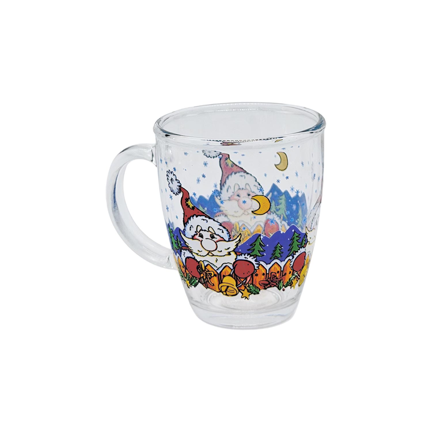 Weihnachtstasse aus Glas – Weihnachtsmann