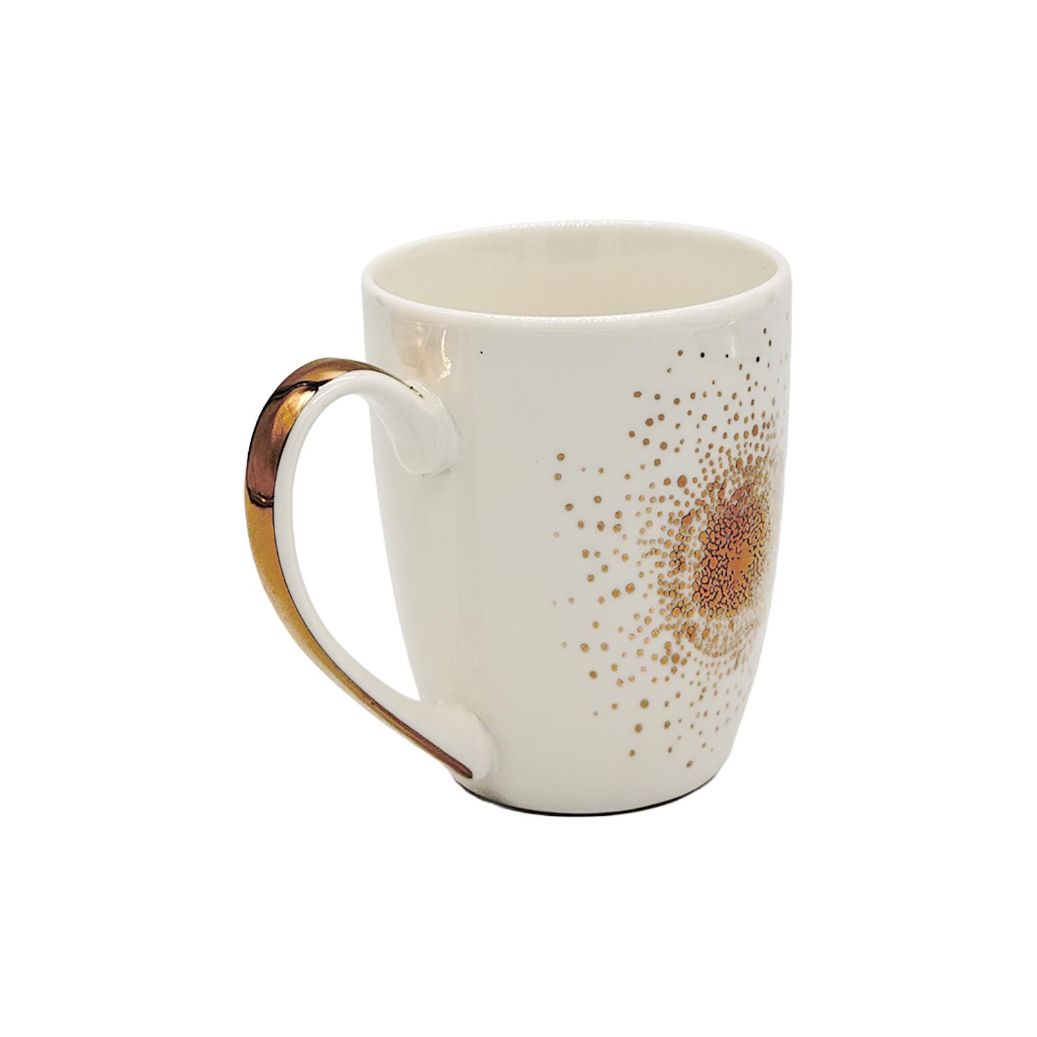 Teetasse mit goldfarbenem Muster, cremeweiß, 300 ml Teetasse mit goldfarbenem Muster, cremeweiß, 300 ml