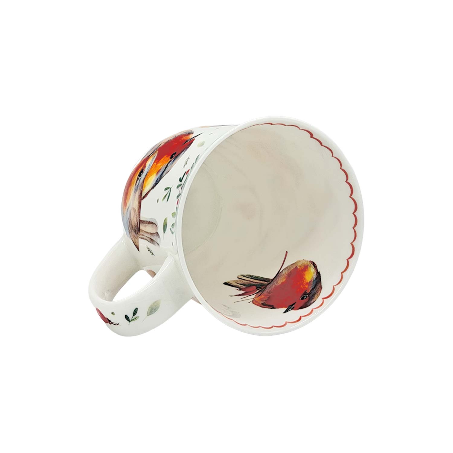 Teetasse „Rotkehlchenparade“ aus Fine Bone China – 400 ml Teetasse „Rotkehlchenparade“ aus Fine Bone China – 400 ml