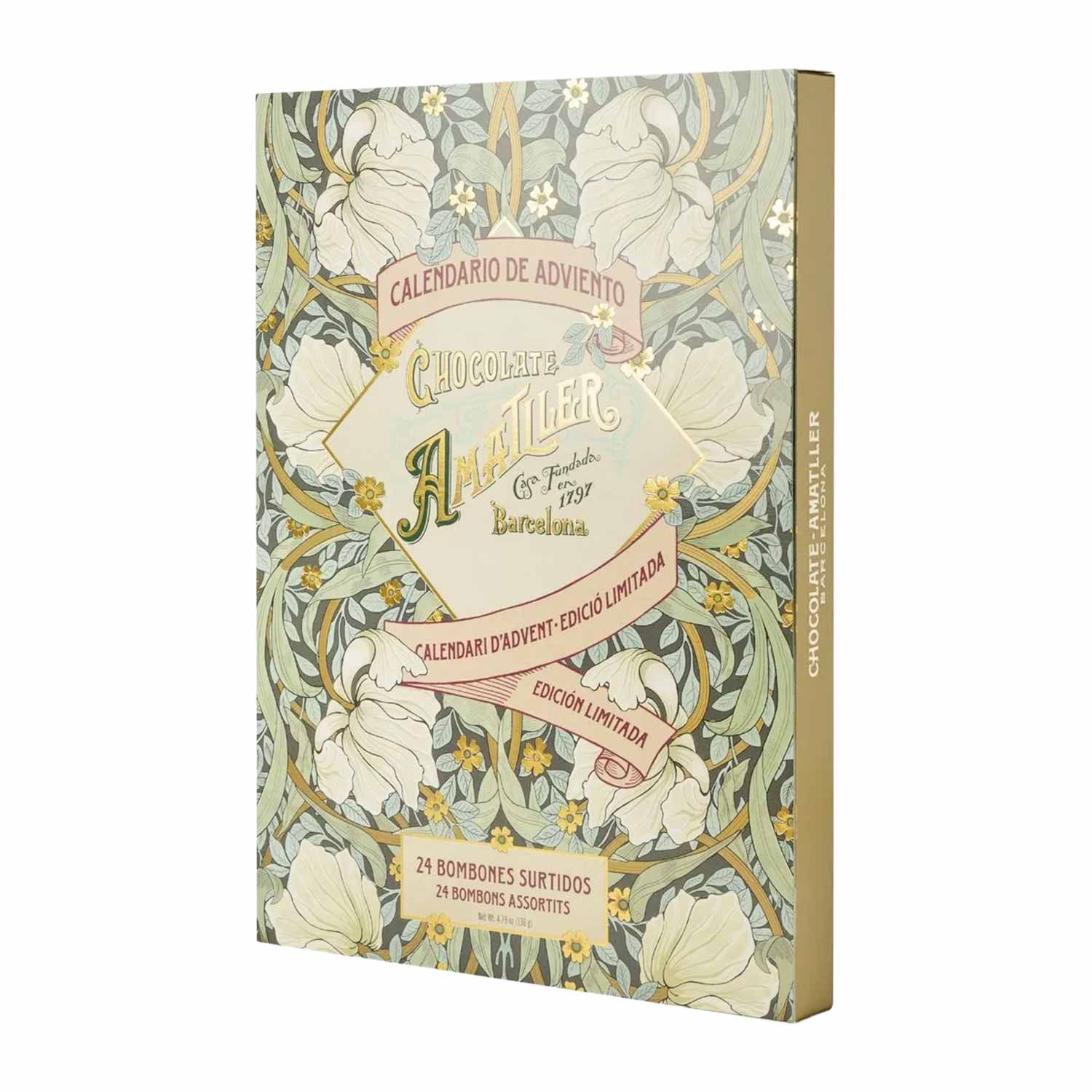 Adventskalender Amatller – Flores Pralinen aus Barcelona, alkoholfrei Adventskalender Amatller – Flores Pralinen aus Barcelona, alkoholfrei