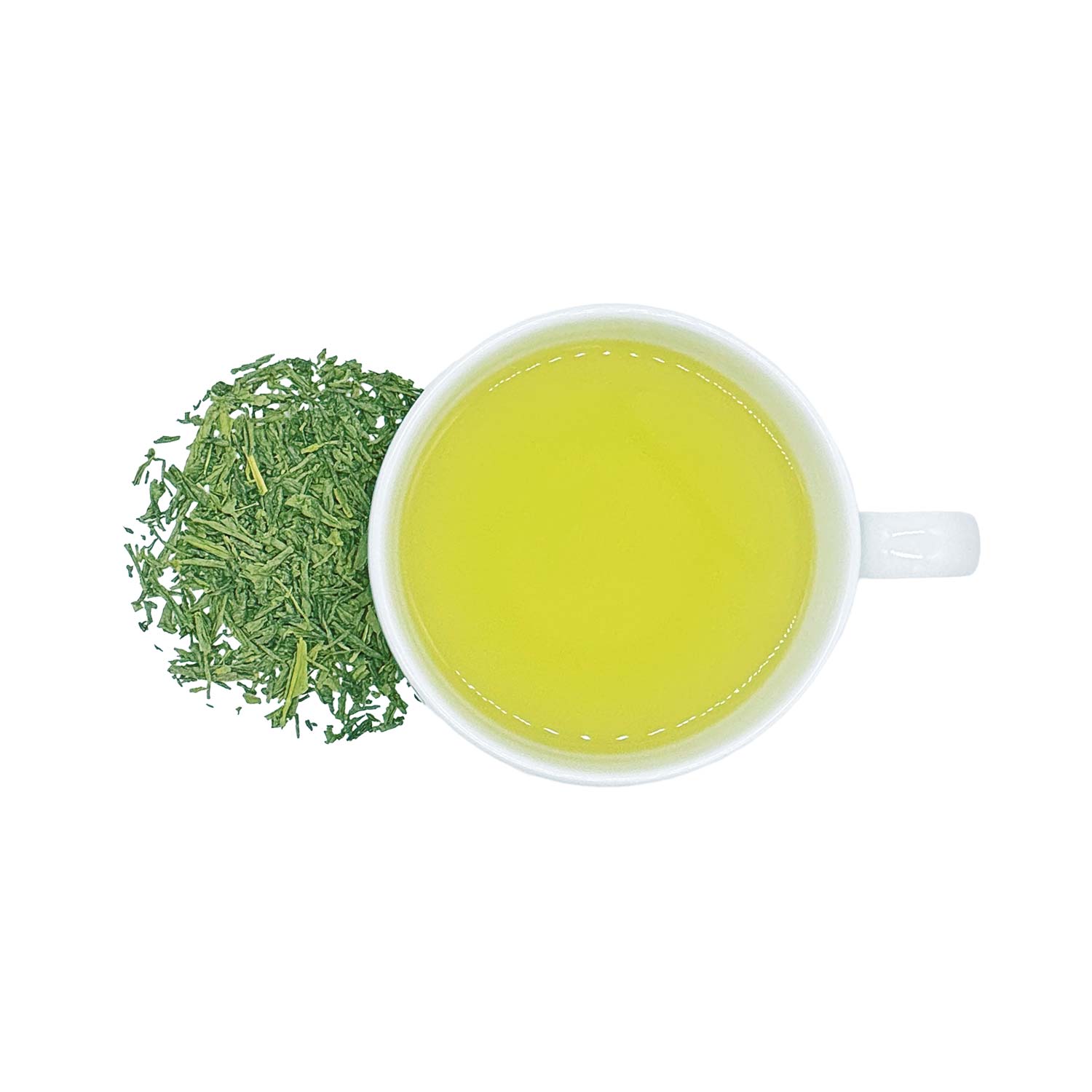 Japan Sencha Matcha Tamayura Bio-Grüntee – mit Matcha umhüllte Sencha-Blätter, Augfguss hellgrün