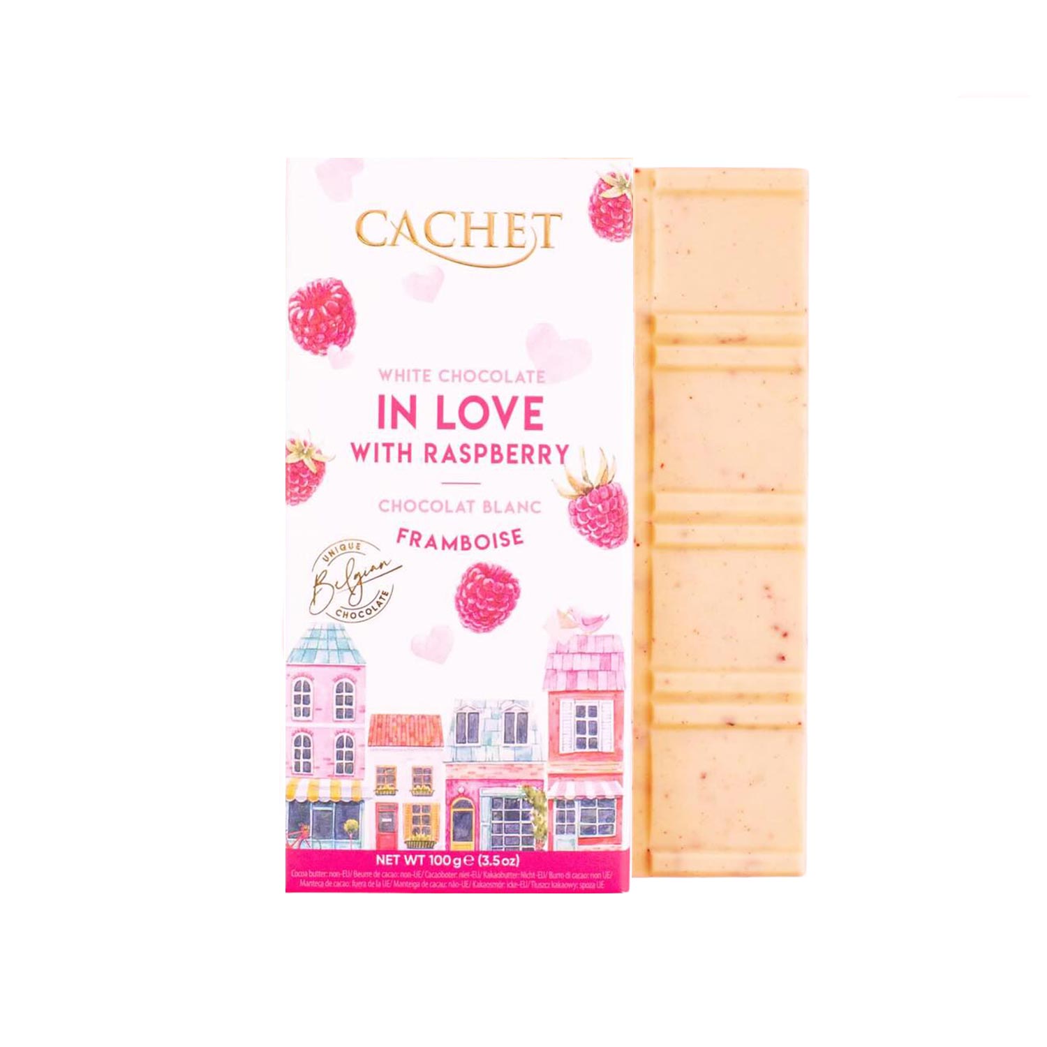 Cachet Weiße Schokolade „In Love with Raspberry“ – Valentinstag Edition Cachet Weiße Schokolade „In Love with Raspberry“ – Valentinstag Edition