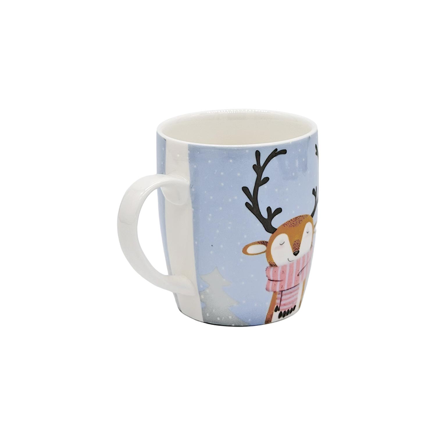Kräuterteetasse „Rentier“ mit Edelstahlsieb und Deckel – 320 ml