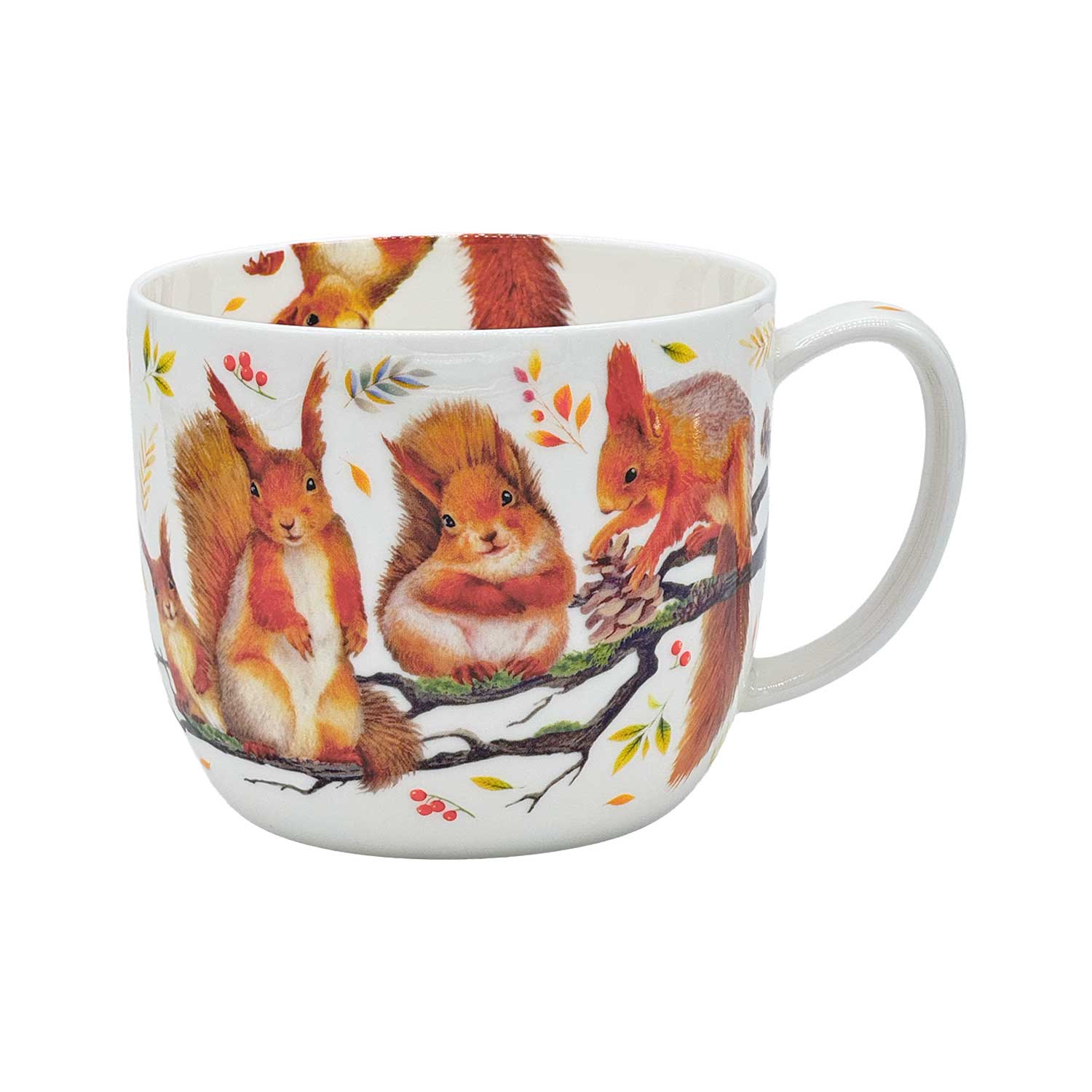 Jumbo-Teetasse „Süße Eichhörnchen“ – 700 ml, Fine Bone China