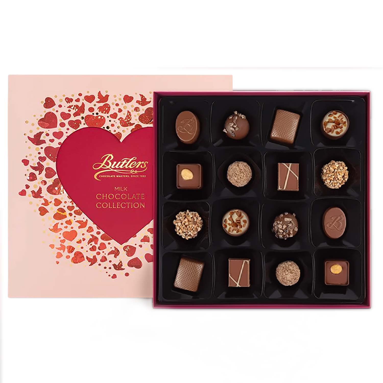 Butlers Chocolates Herzmotiv-Box – Vollmilchschokoladen-Collection, 240 g Butlers Chocolates Herzmotiv-Box – Vollmilchschokoladen-Collection, 240 g