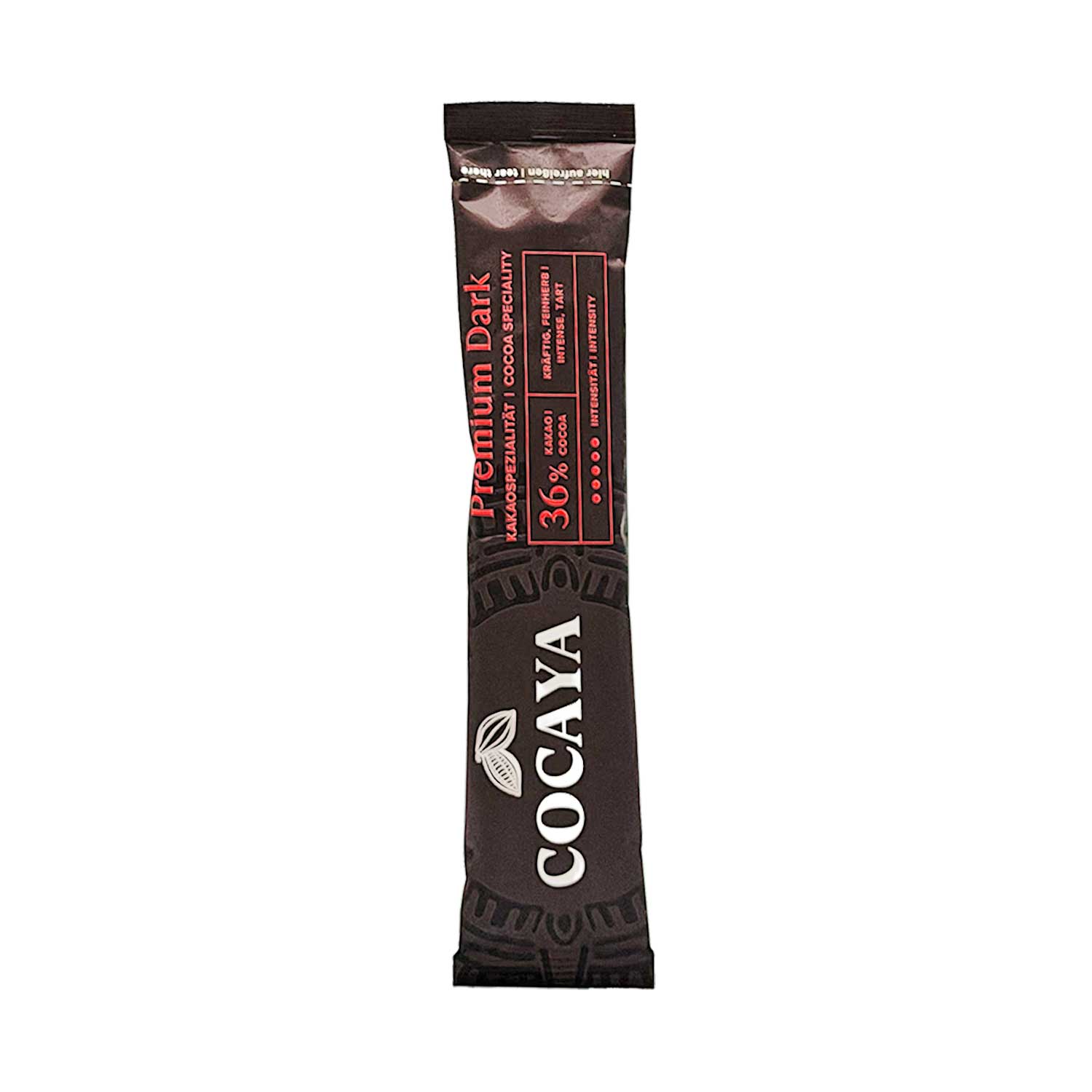 Cocaya Premium Dark – dunkle Trinkschokolade 36 % Kakao, 5 Stück