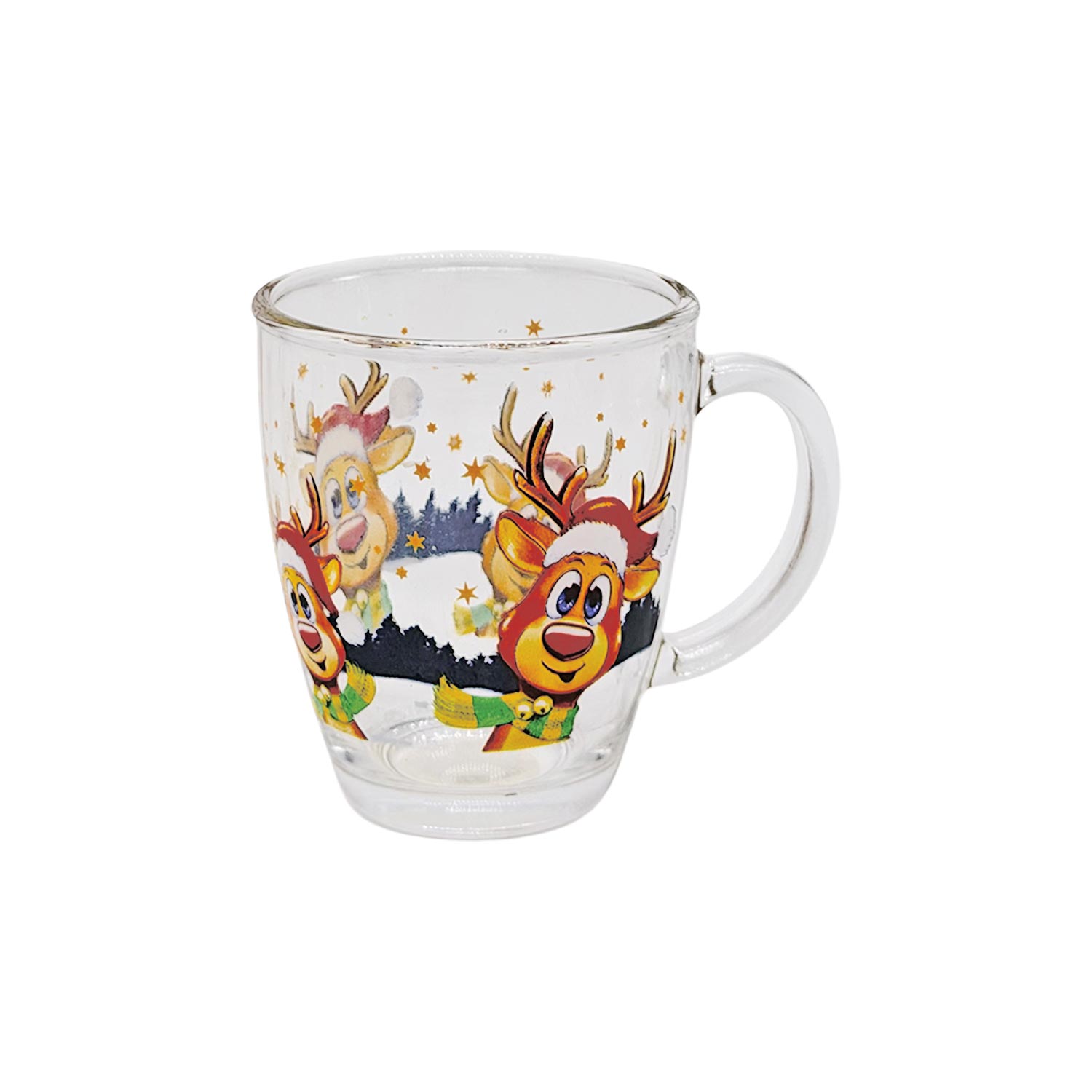 Weihnachtstasse aus Glas – Rentier