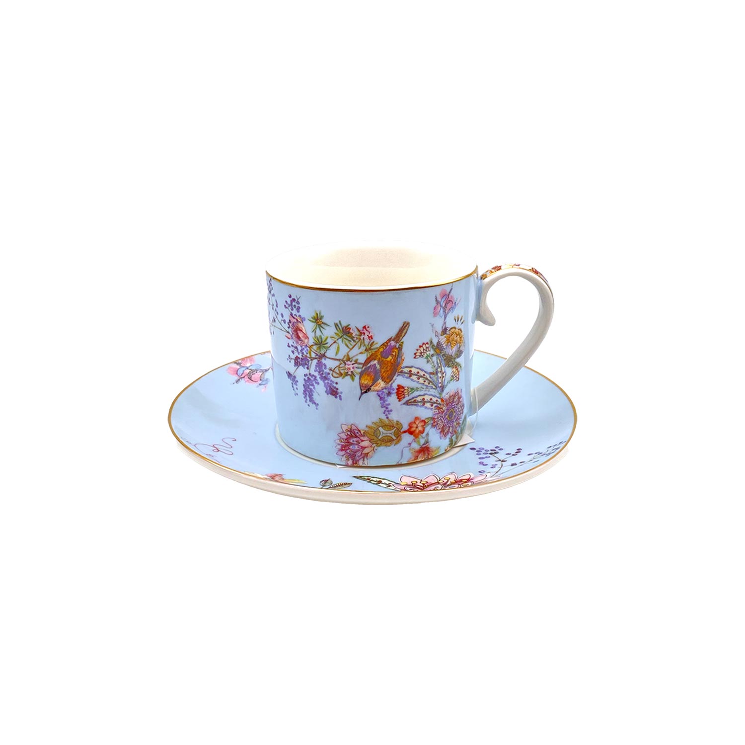 Teetasse mit Untertasse „Botanic“ blau, 220 ml