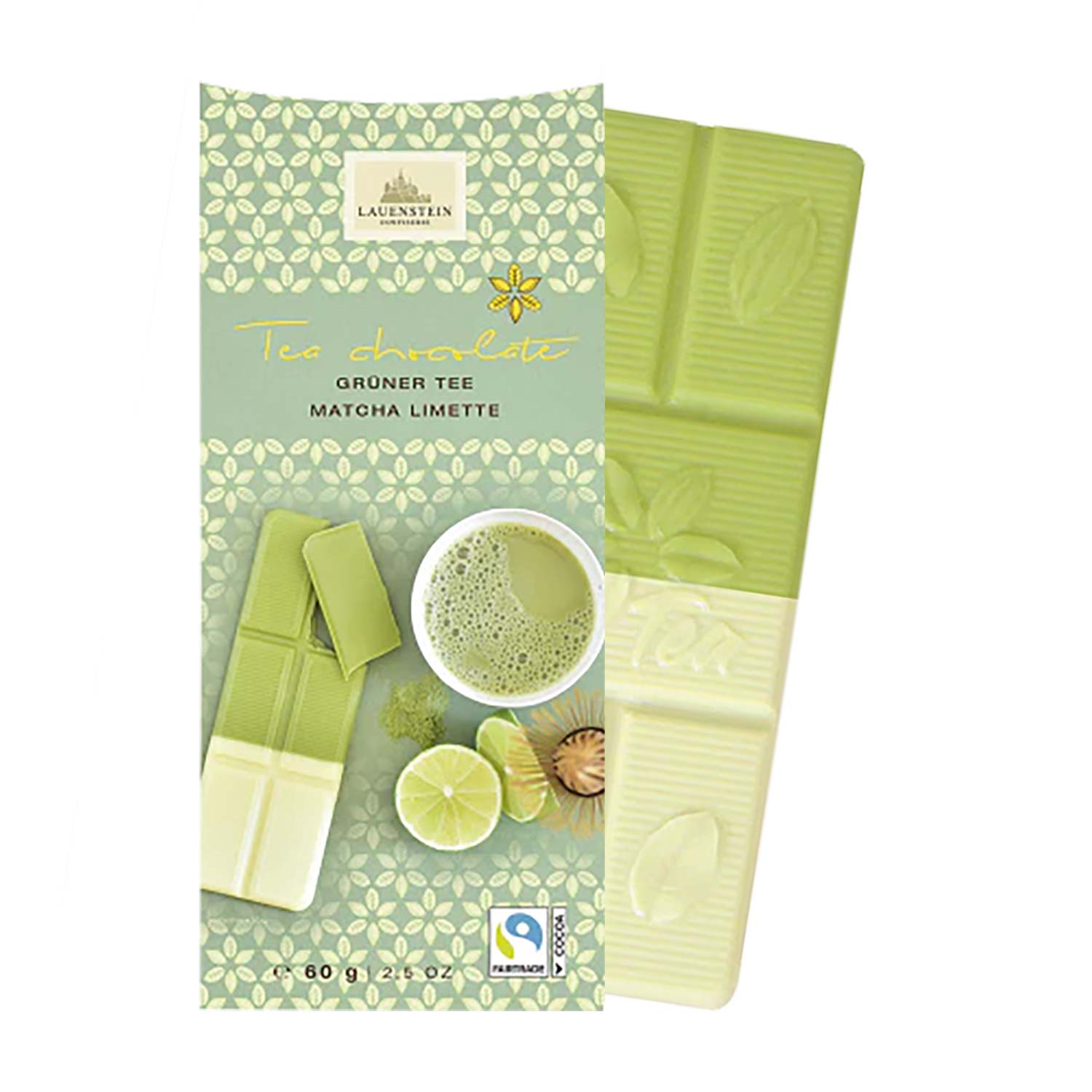Lauenstein Teeschokolade Grüner Tee Matcha Limette – Frische trifft Tiefe