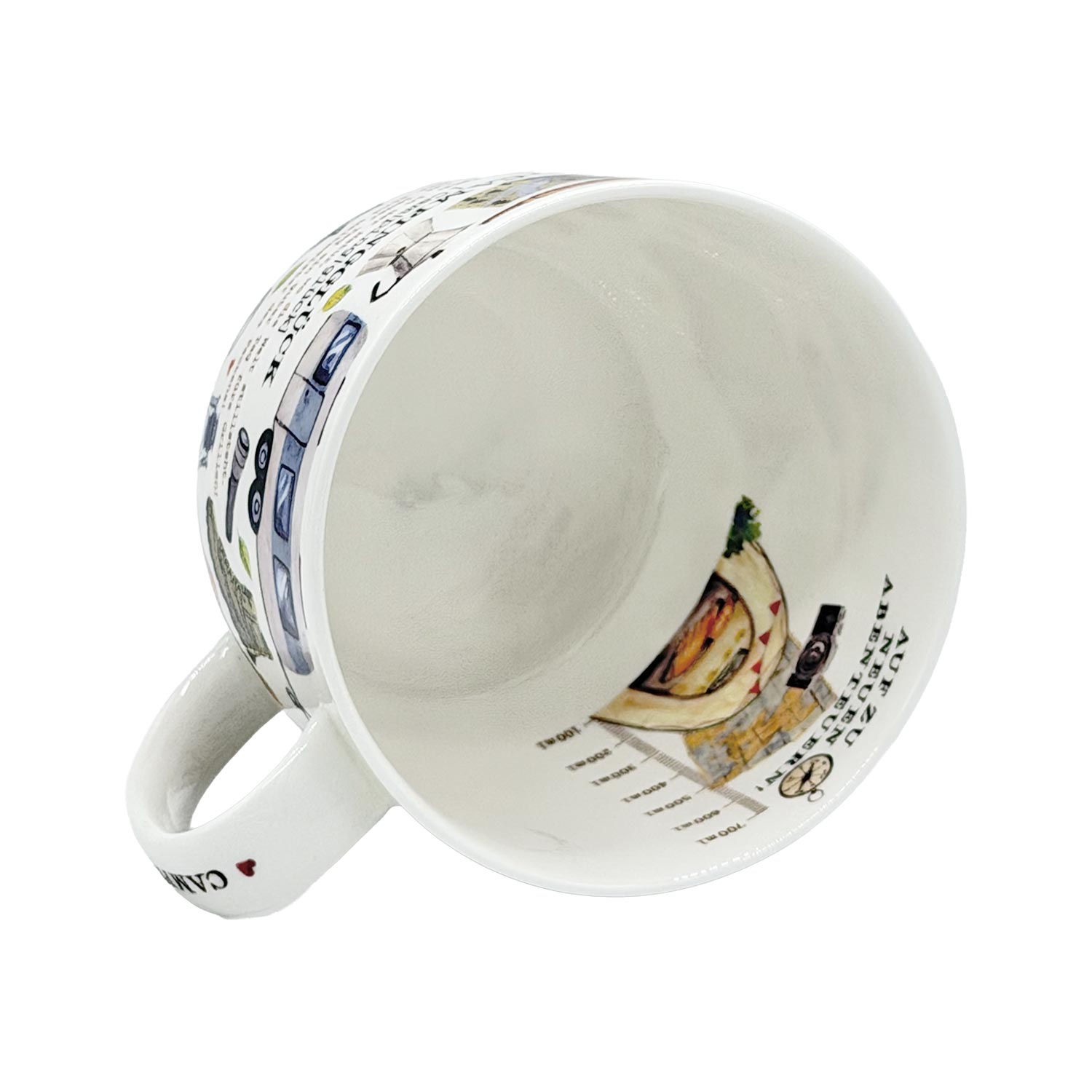 Jumbo Teebecher „Campingglück“ – Fine Bone China, 700 ml