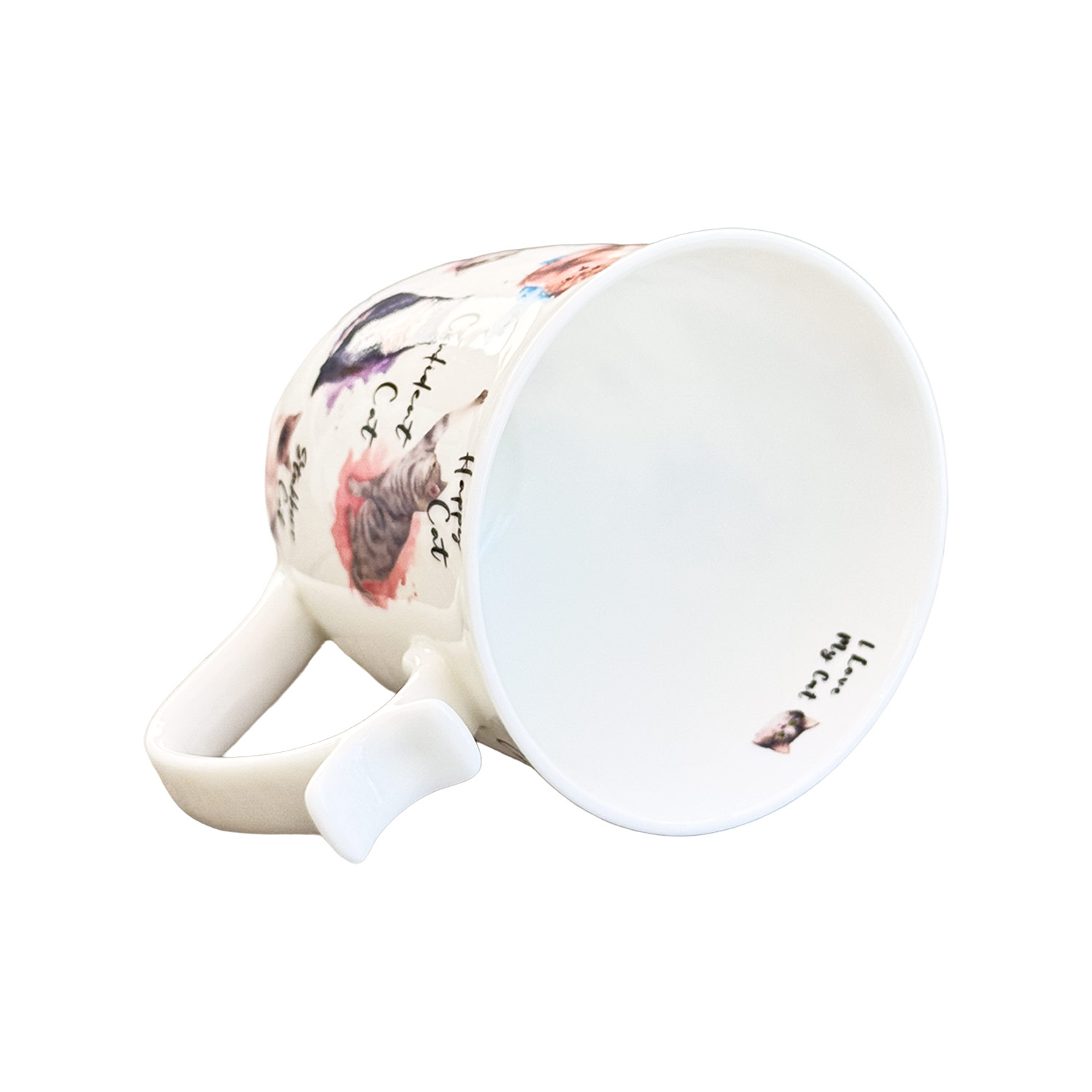 Teebecher „Cute Cat“ – 600 ml, Brilliantporzellan, leicht