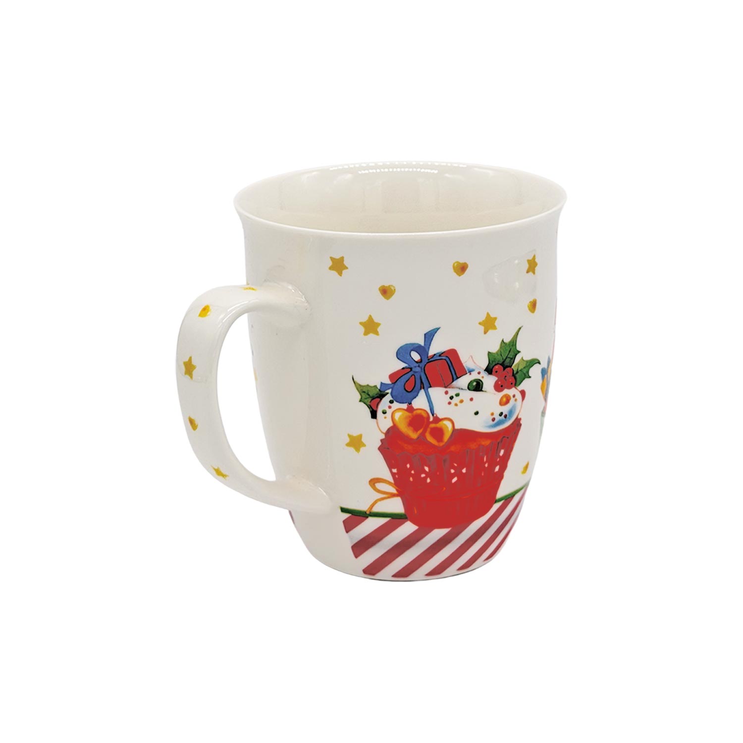 Teetasse „Happy Winter“ mit Cupcake-Motiv – 400 ml