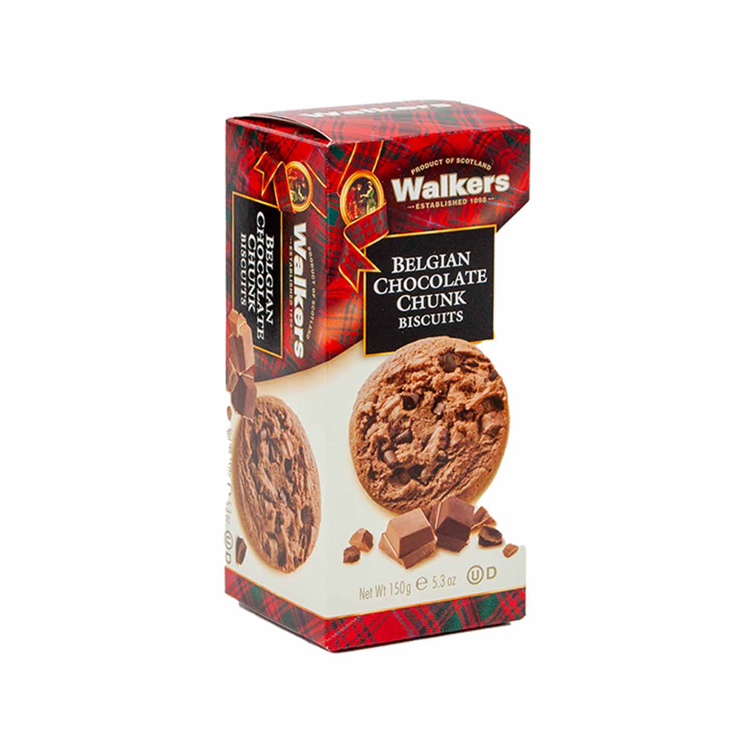 Walkers Belgian Chocolate Chunk Biscuits, 150g