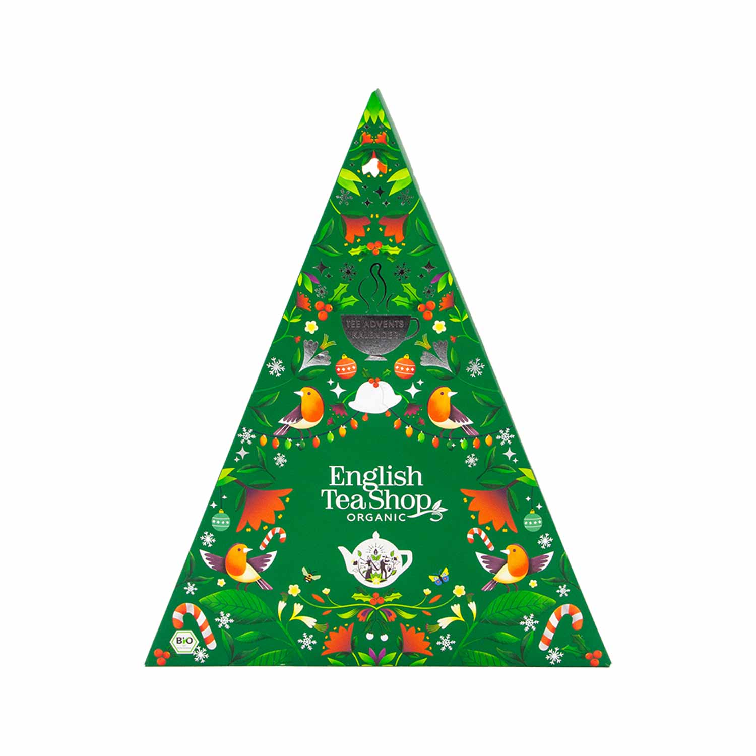 BIO Tee Adventskalender “Mosaik grün” von English Tea Shop, 25 Pyramidenbeutel 