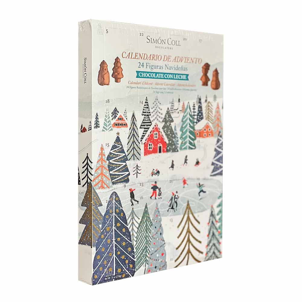 Adventskalender mit 24 Schokoladen-Hohlfiguren