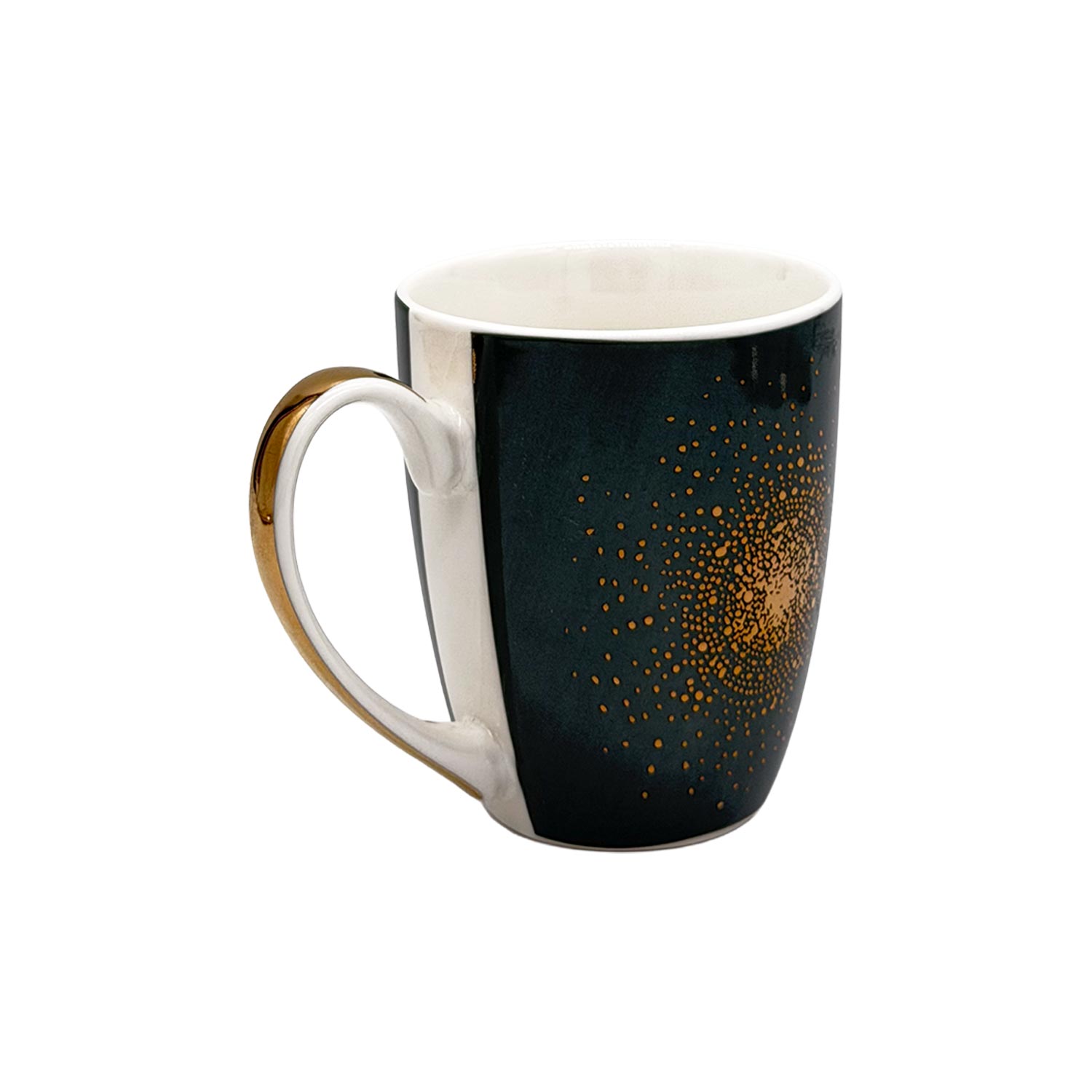 Teetasse mit goldfarbenem Muster, dunkelgrau, 300 ml Teetasse mit goldfarbenem Muster, dunkelgrau, 300 ml
