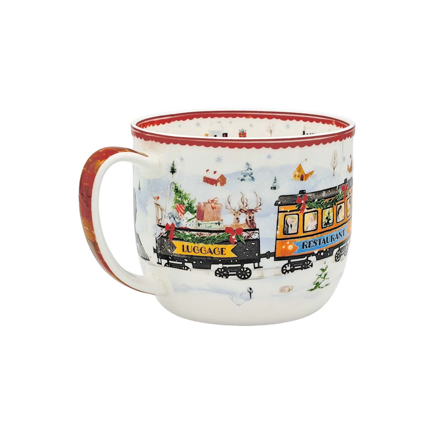 Jumbobecher „Winter-Express“ aus Fine Bone China – 700 ml Jumbobecher „Winter-Express“ aus Fine Bone China – 700 ml