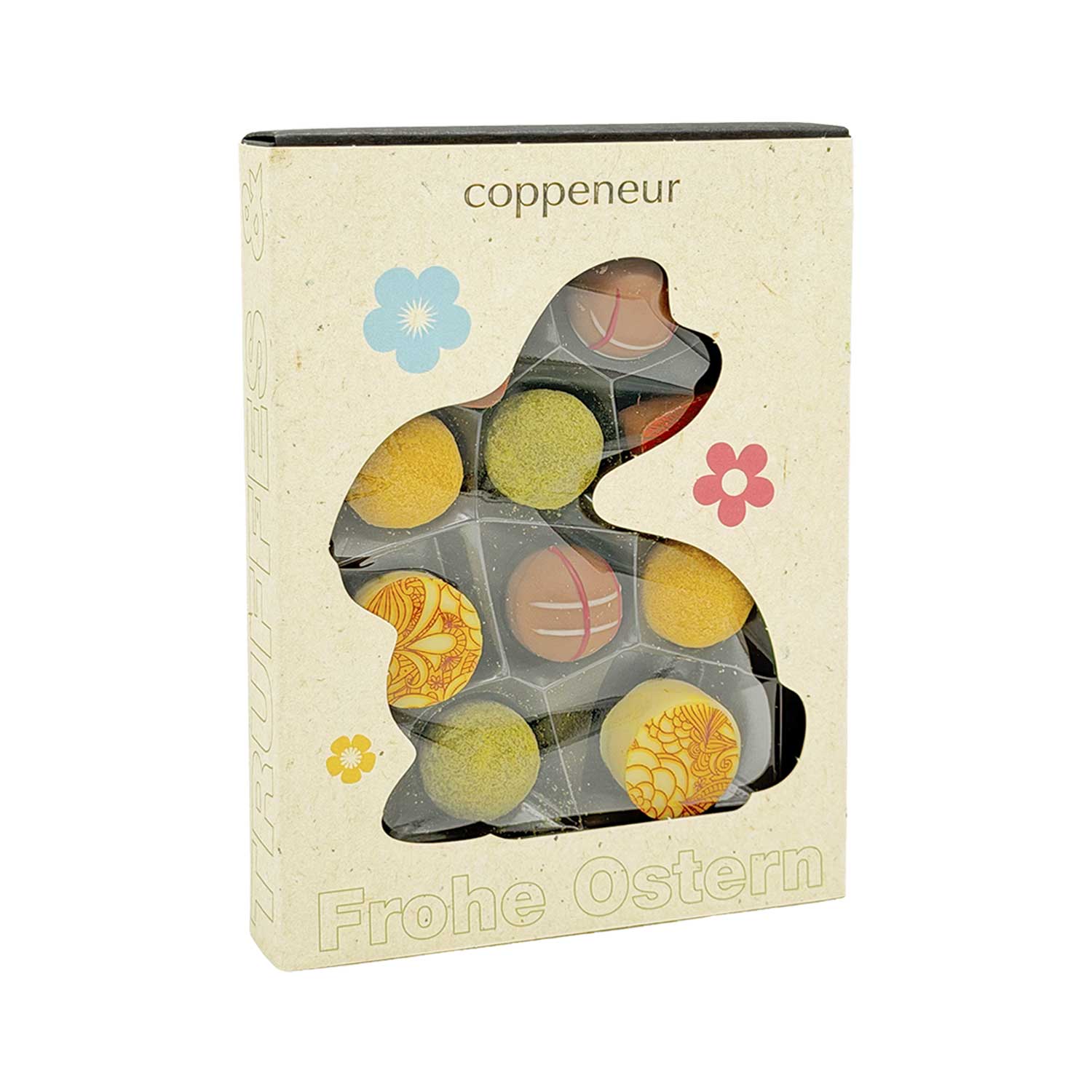 Sélection „Frohe Ostern“ – Pralinen in Häschenform, alkoholfrei, 10 Stück