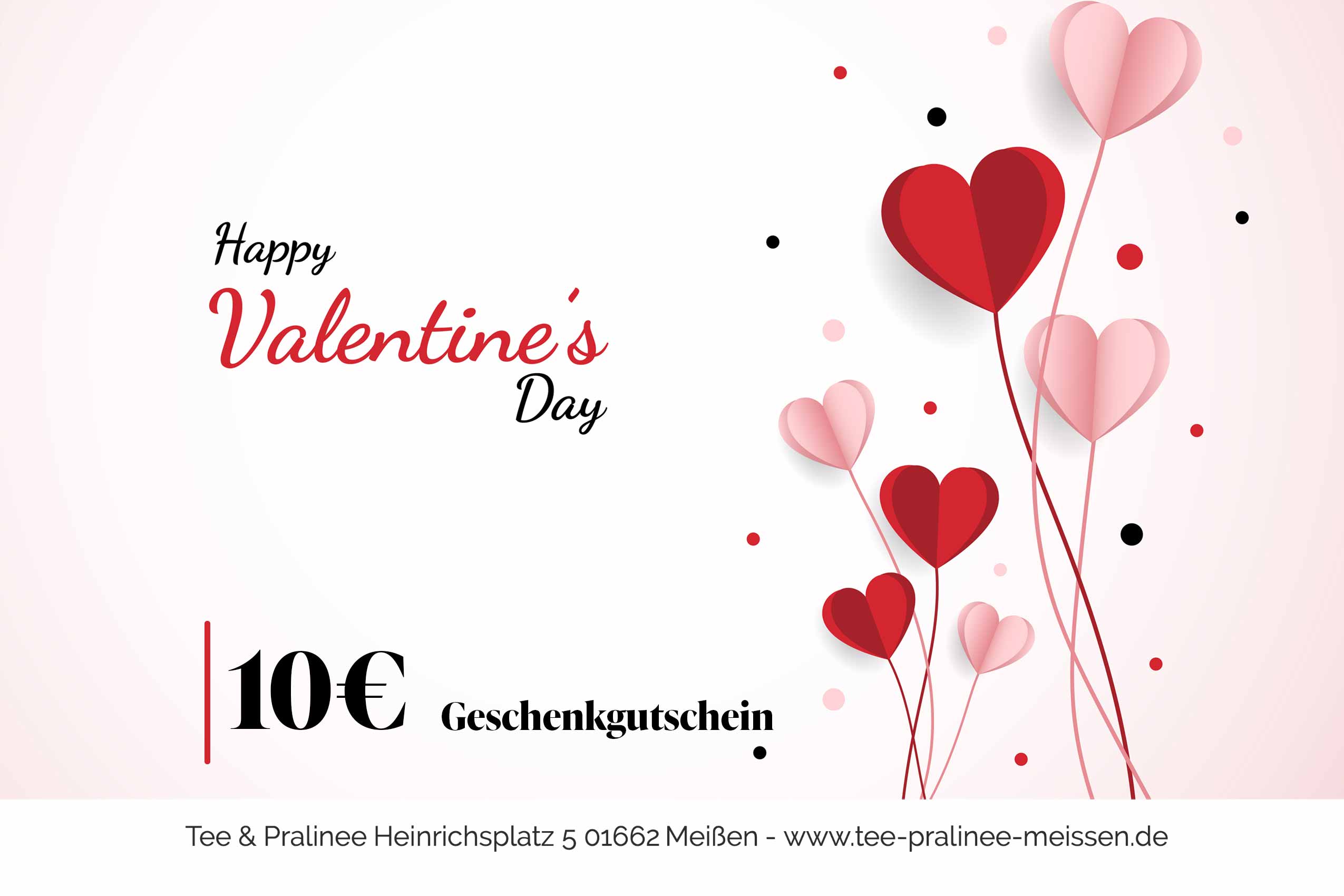 Geschenkgutschein Valentinstag 10 € Geschenkgutschein Valentinstag 10 €