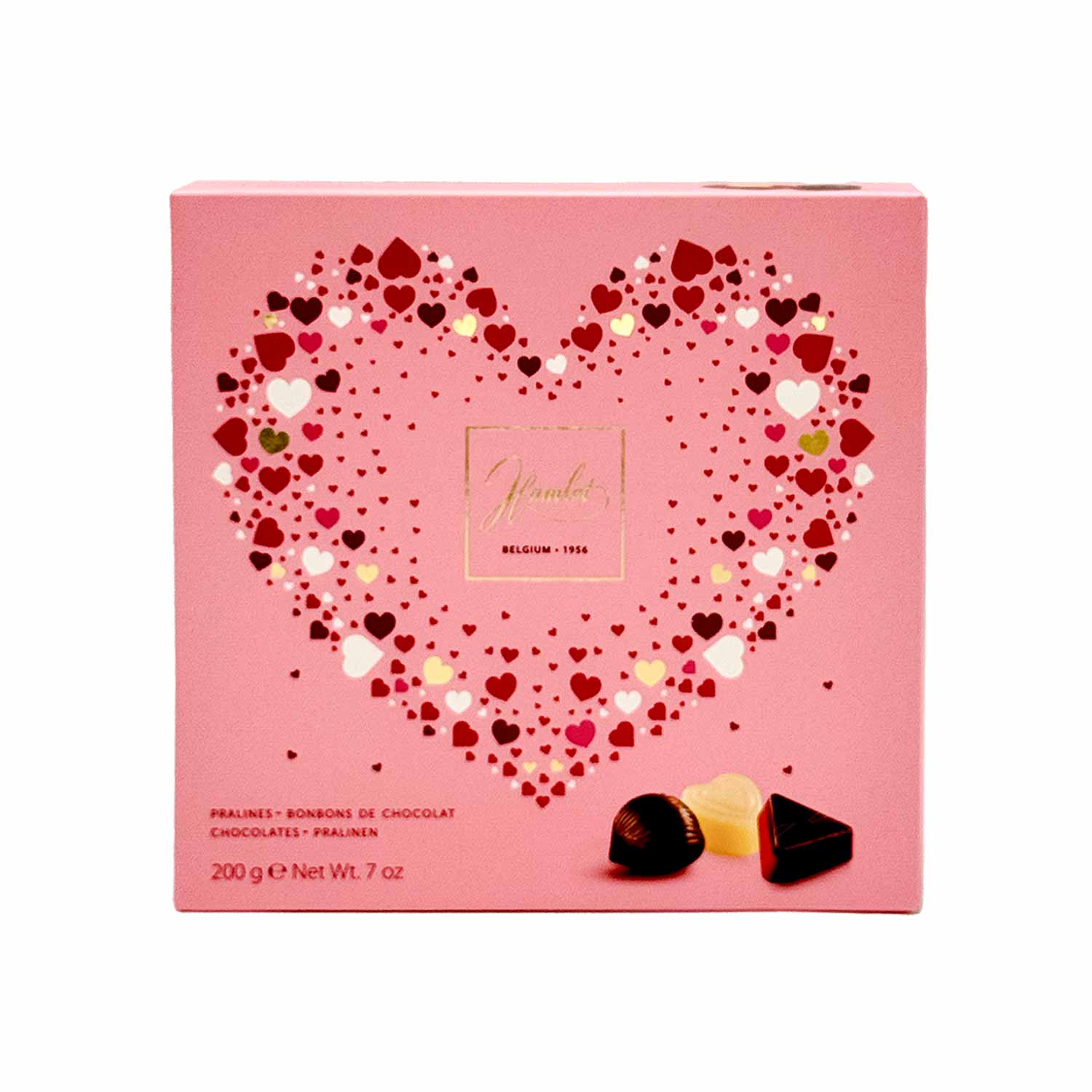 Valentine Line Rose – Belgische Pralinenvielfalt in eleganter Geschenkbox Valentine Line Rose – Belgische Pralinenvielfalt in eleganter Geschenkbox