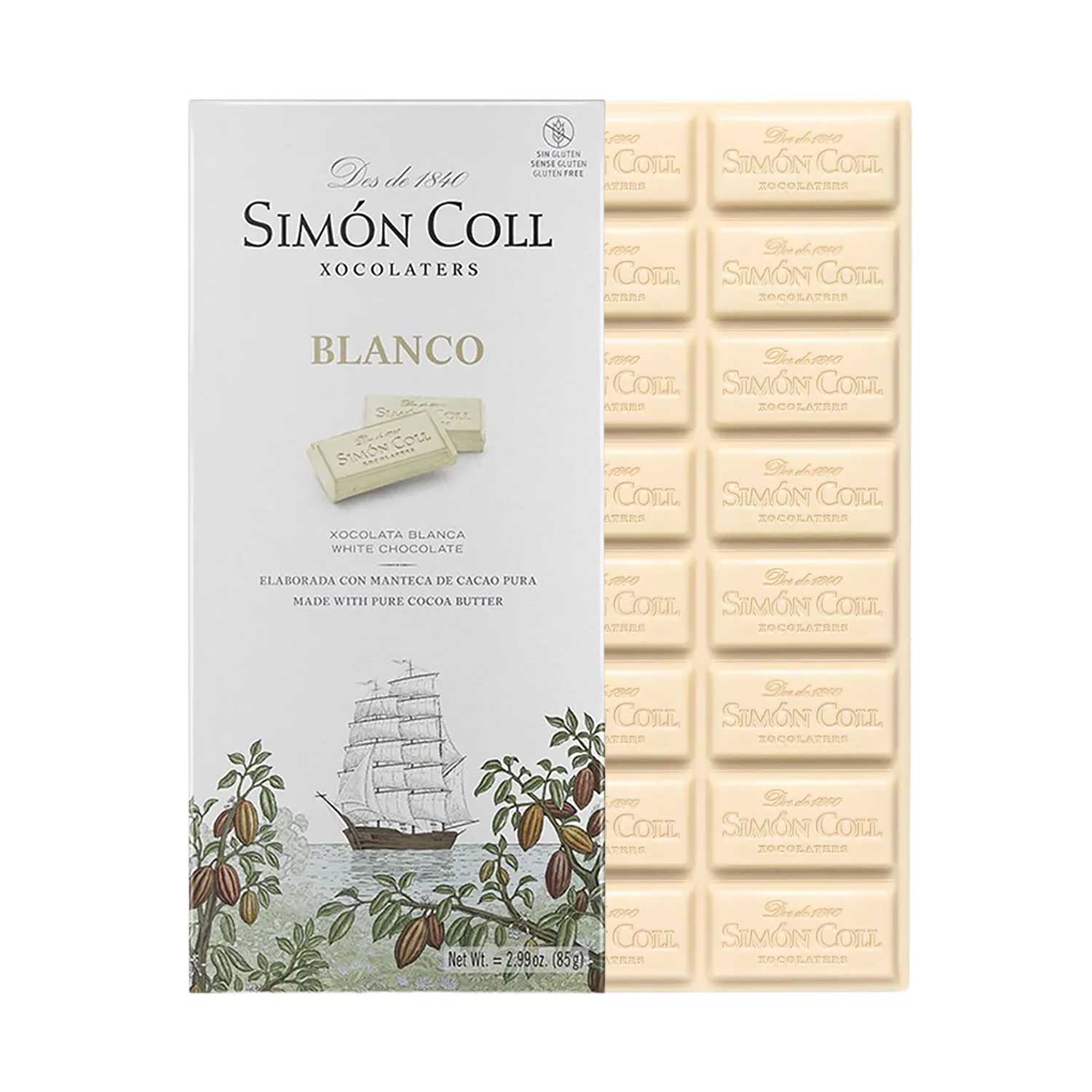 Simon Coll weiße Schokolade Blanco, 85 g