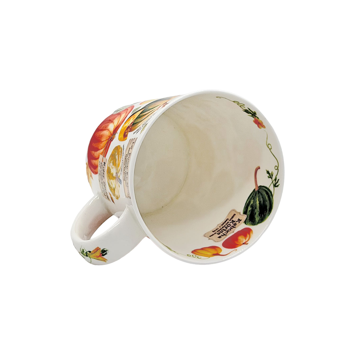 Jumbobecher „Kürbisvielfalt“ – Fine Bone China Tasse 500 ml mit herbstlichem Kürbismotiv