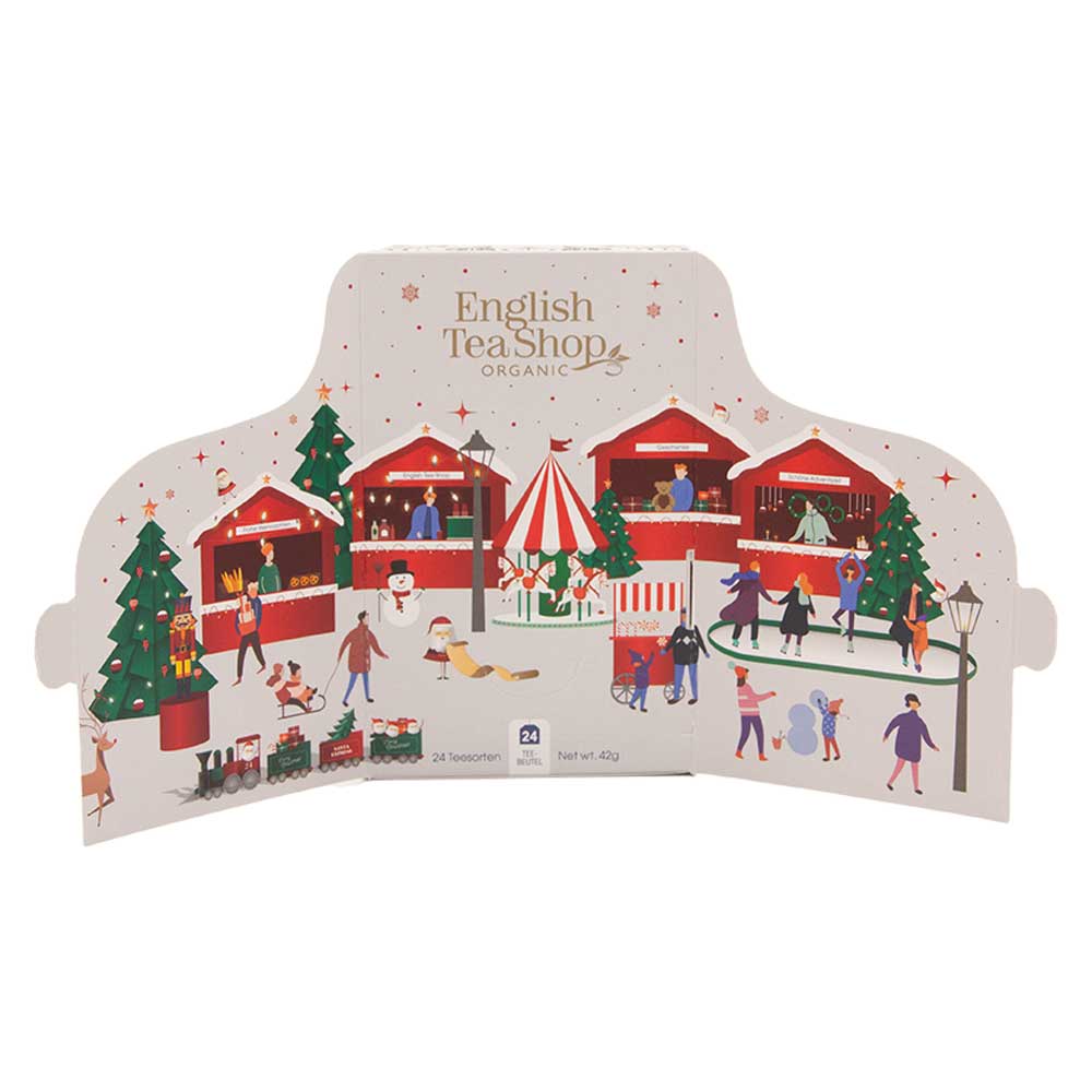 BIO Tee Adventskalender weiß von English Tea Shop, 24 Pyramidenbeutel 