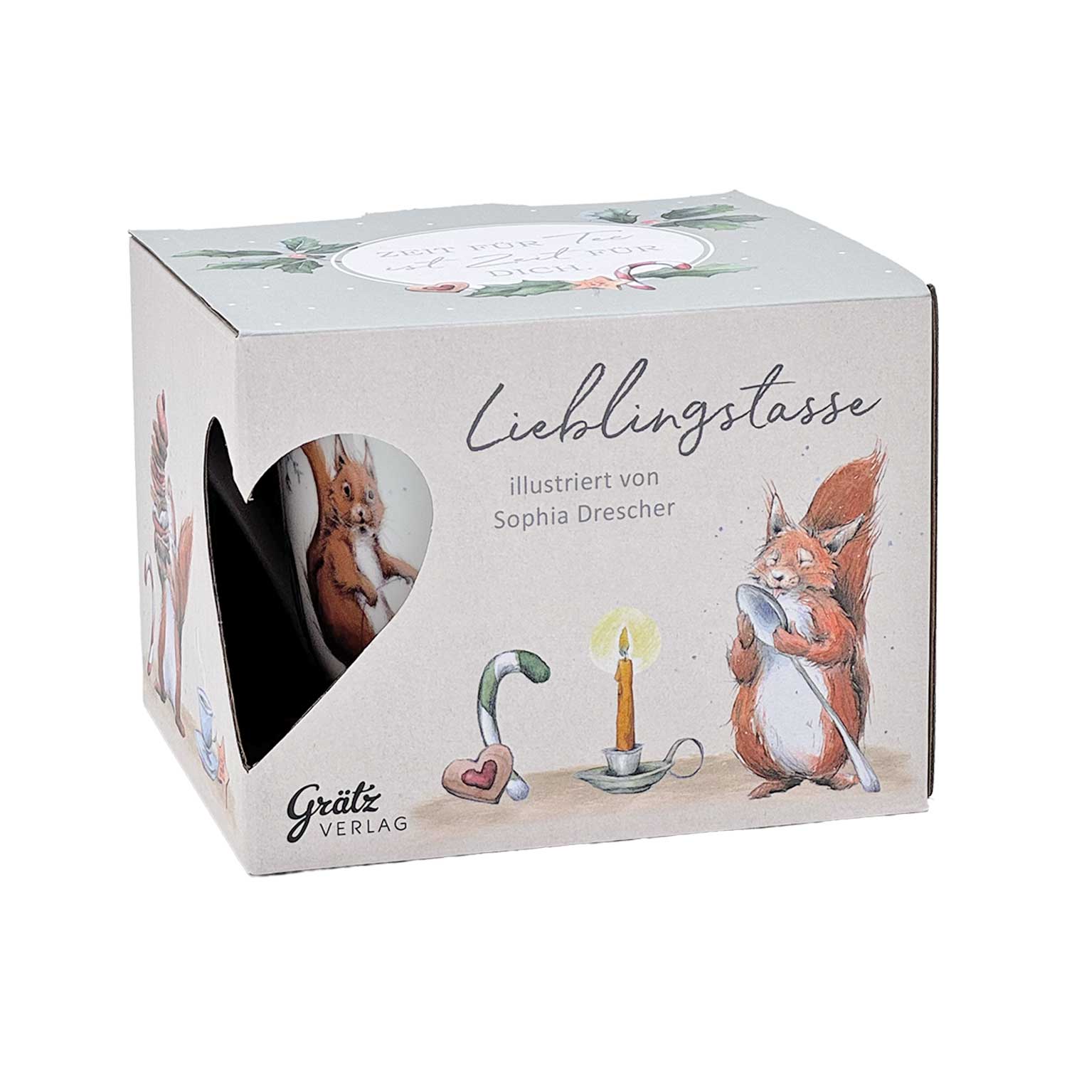 Teetasse „Süßes Eichhörnchen“ - Brilliantporzellan, ca. 400 ml Teetasse „Süßes Eichhörnchen“ - Brilliantporzellan, ca. 400 ml