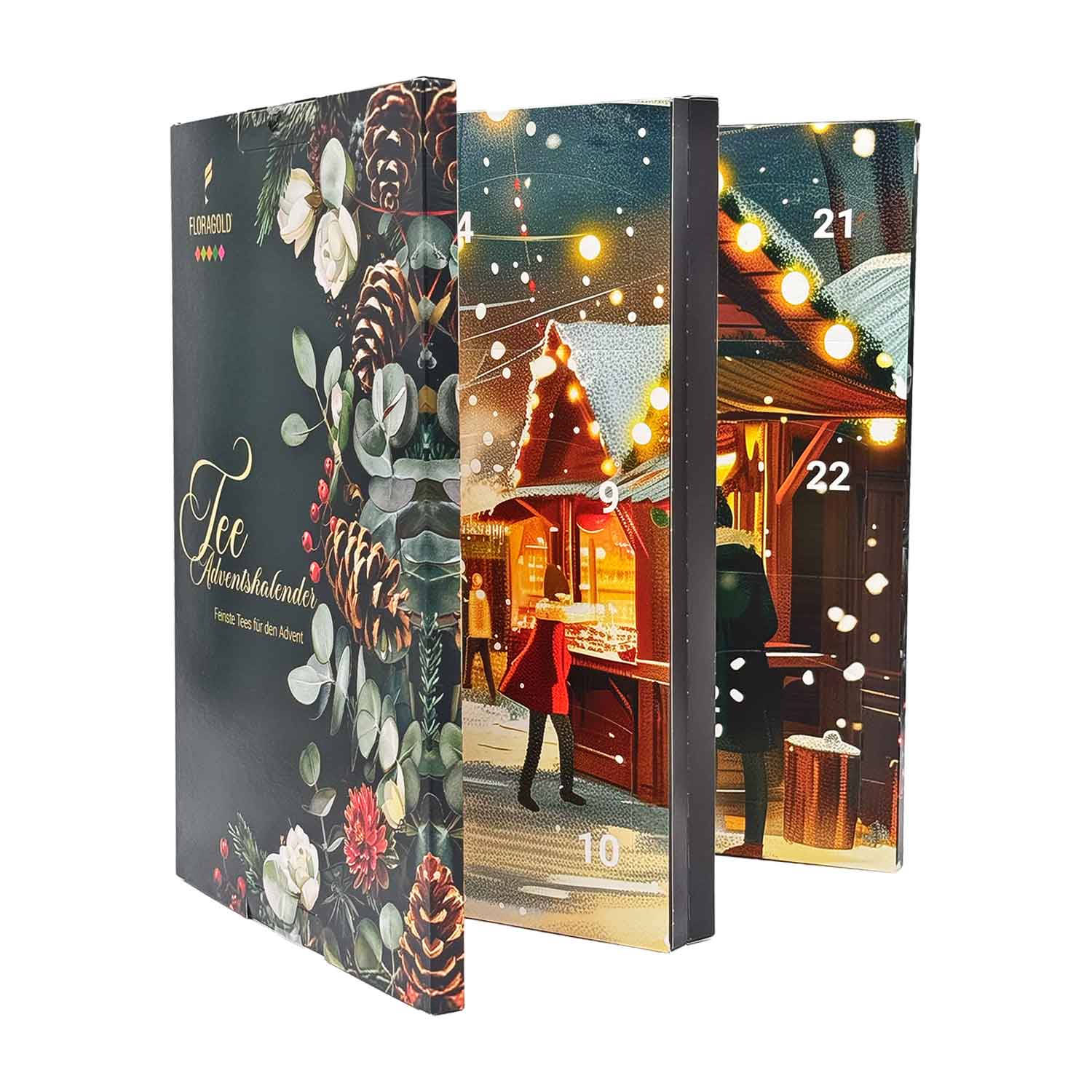 Floragold Tee-Adventskalender – Edler Teegenuss im stilvollen Booklet