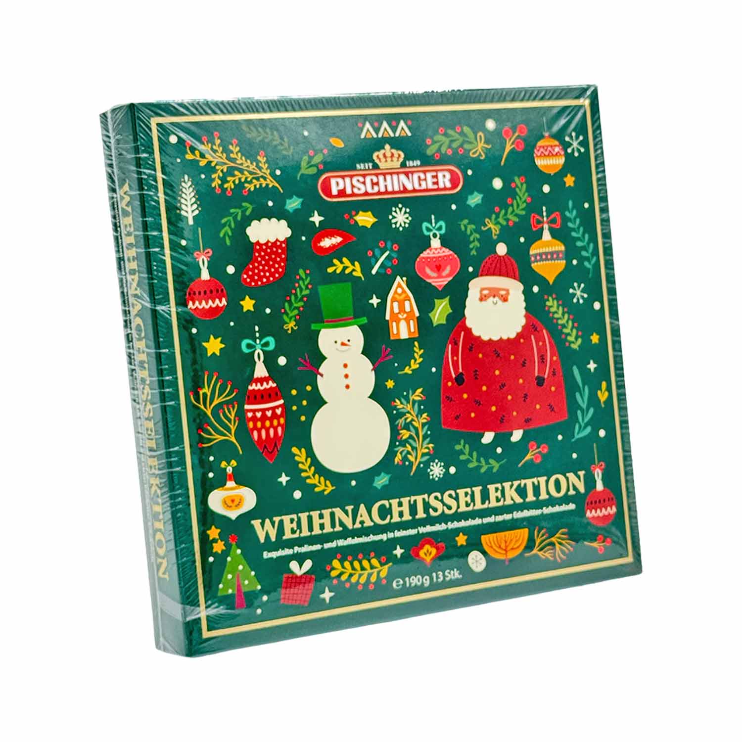 Pischinger Exquisite Pralinen- & Waffelmischung – Festliche Weihnachtsselektion, 190 g