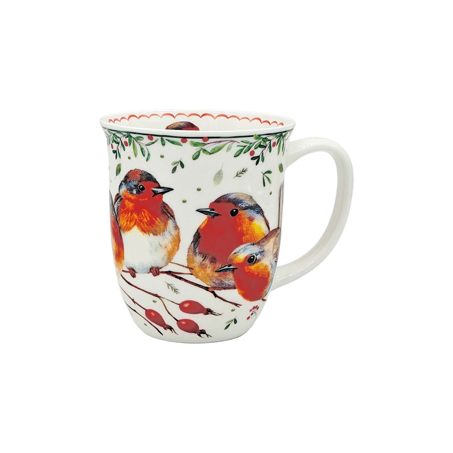 Teetasse „Rotkehlchenparade“ aus Fine Bone China – 400 ml Teetasse „Rotkehlchenparade“ aus Fine Bone China – 400 ml
