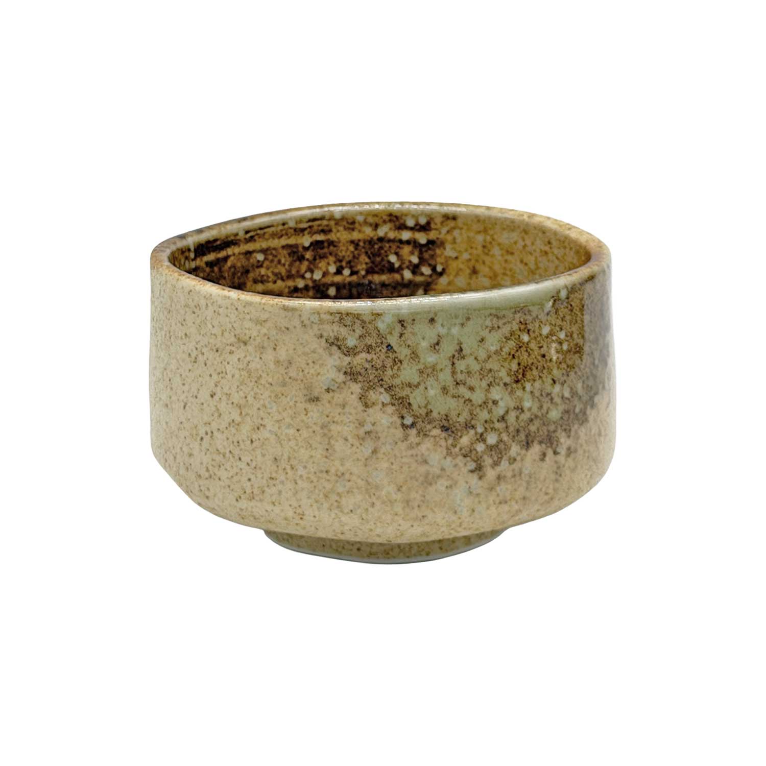 Matchaschale „Kinoko Tsuchi“ – Steinzeug Matcha-Schale in Beige-Braun