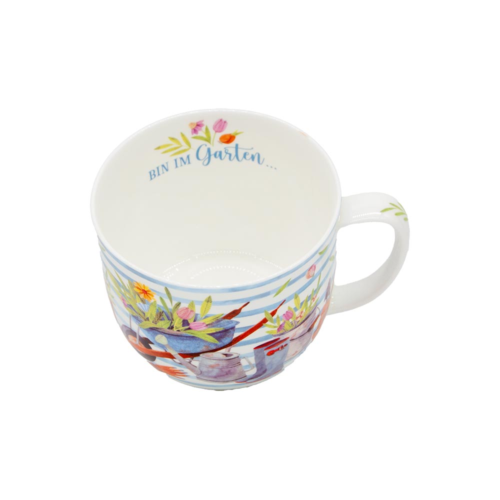 Jumbo-Teetasse „Bin im Garten”, 700 ml