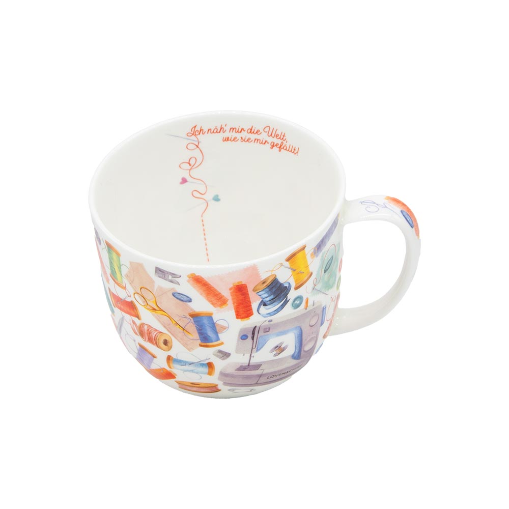 Jumbo-Teetasse „Nadel & Faden”, 700 ml