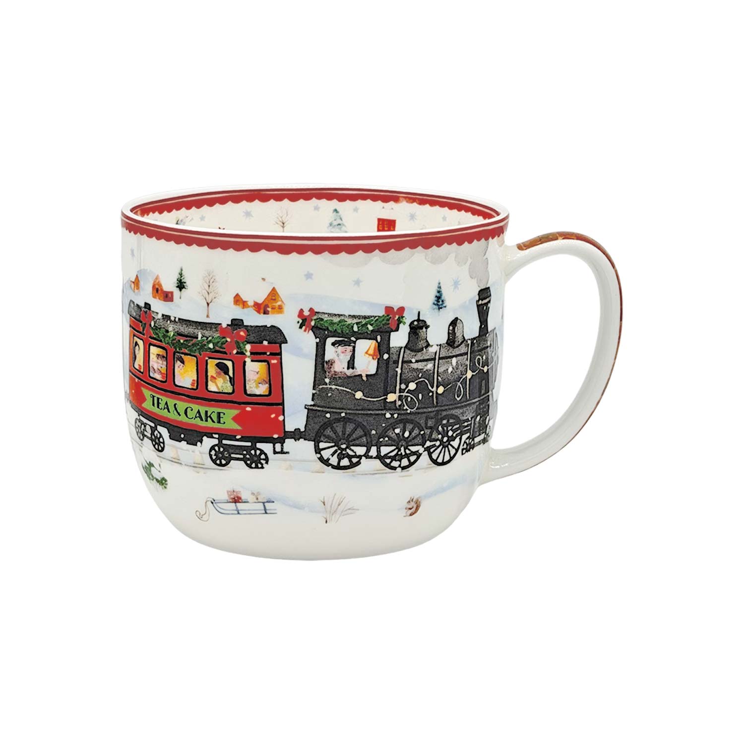 Jumbobecher „Winter-Express“ aus Fine Bone China – 700 ml Jumbobecher „Winter-Express“ aus Fine Bone China – 700 ml