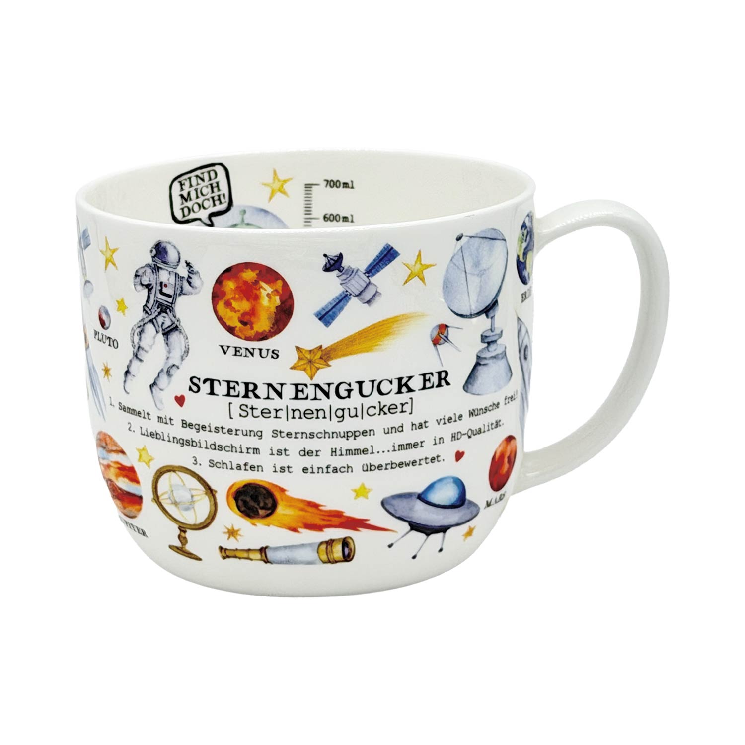 Jumbo Teebecher „Sternengucker“ – Fine Bone China, 700 ml