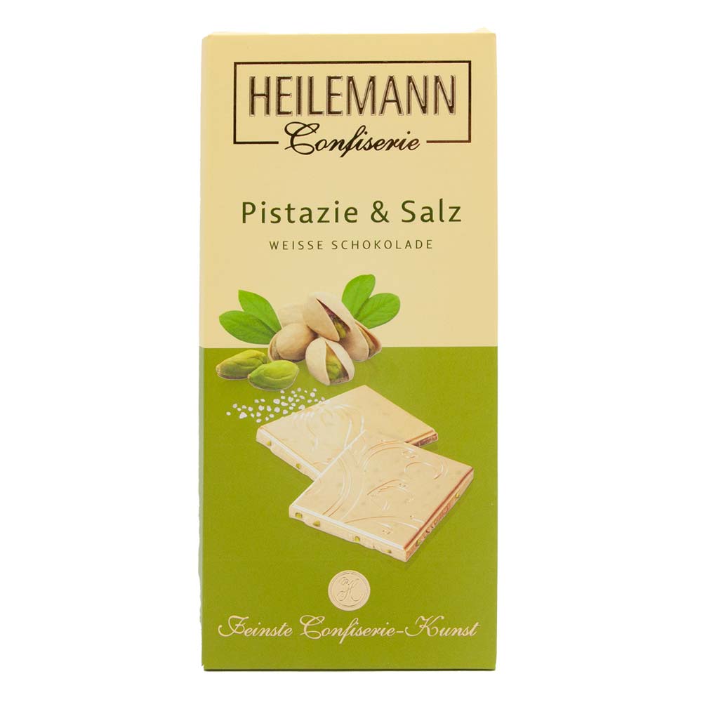 Heilemann Pistazie & Salz weiße Schokolade, 80 g