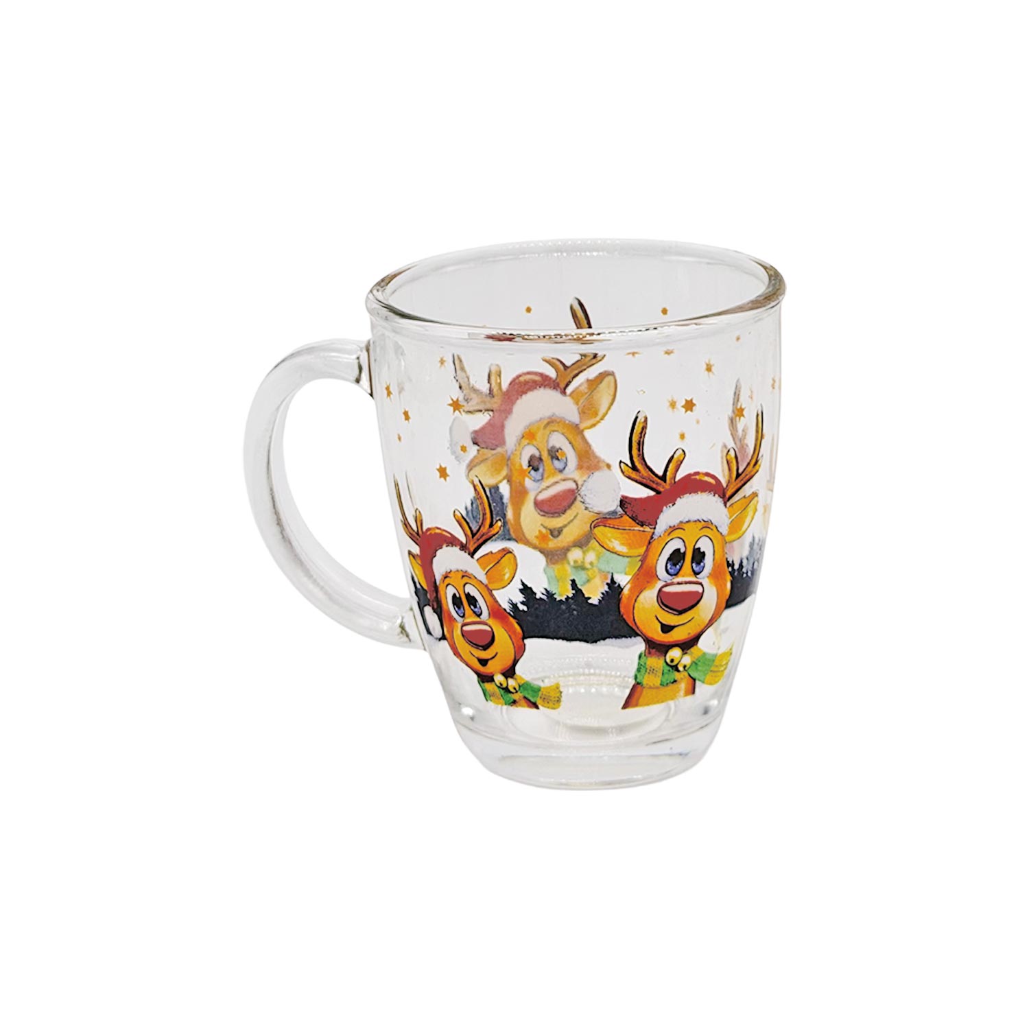 Weihnachtstasse aus Glas – Rentier