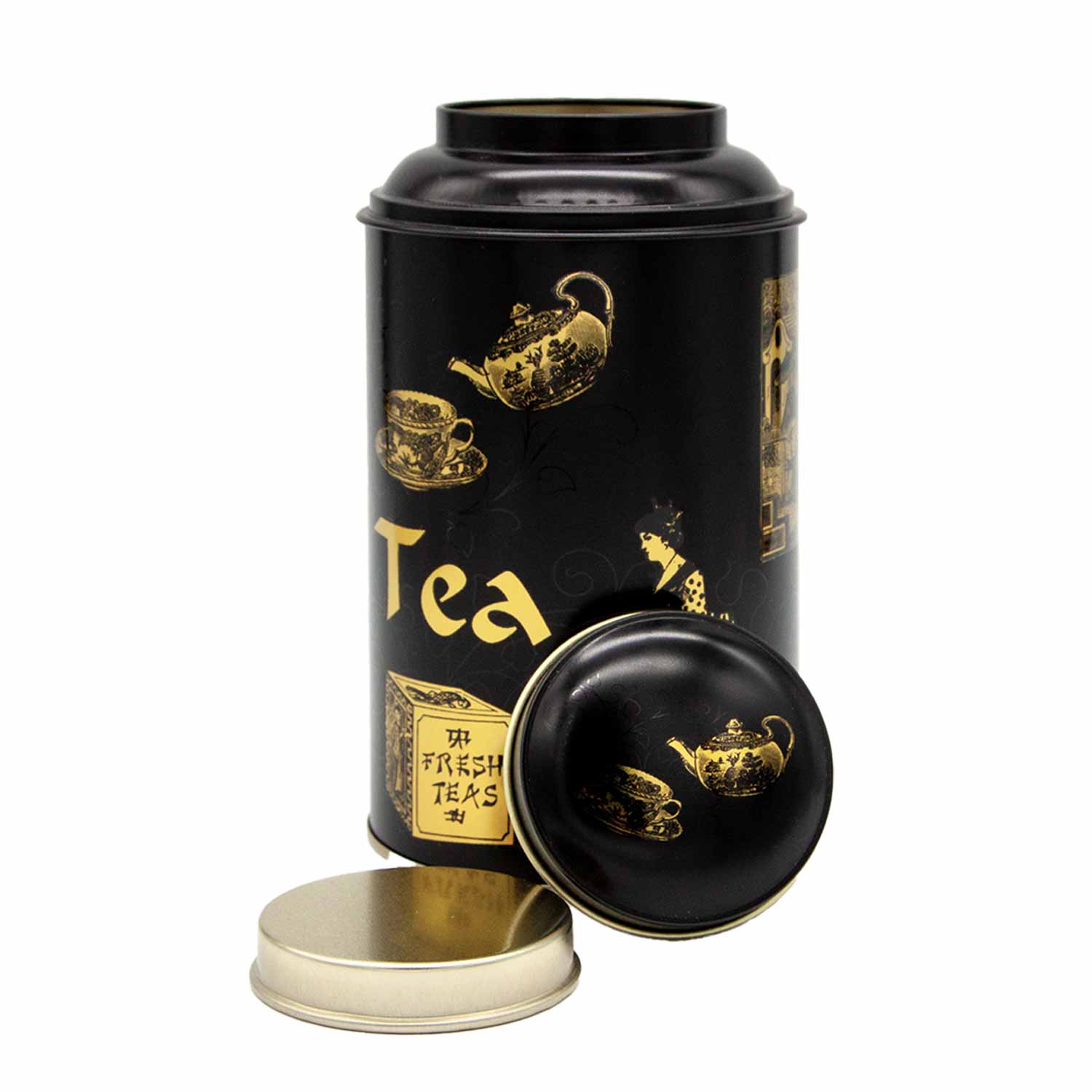 Teedose „Tea Memory“ schwarz/gold, ca. 200 g