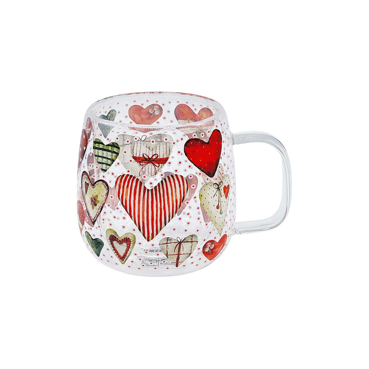 Teetasse „Sweet Hearts“ aus Glas, ca. 400 ml