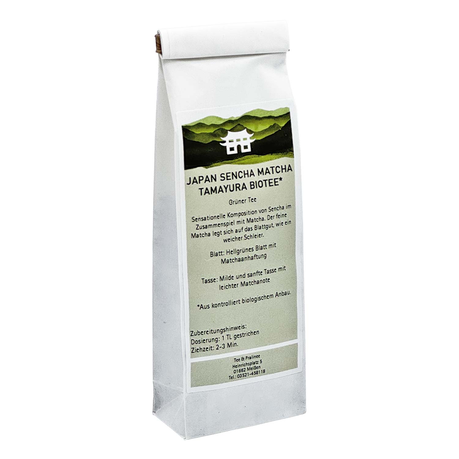 Japan Sencha Matcha Tamayura Bio-Grüntee – mit Matcha umhüllte Sencha-Blätter in Premiumqualität