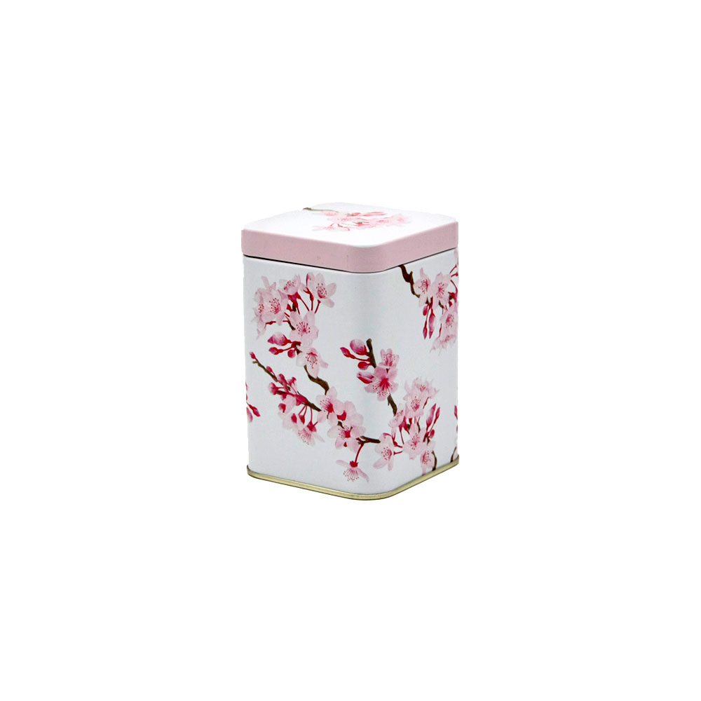Teedose Cherry Blossom, eckig, 100 g Teedose Cherry Blossom